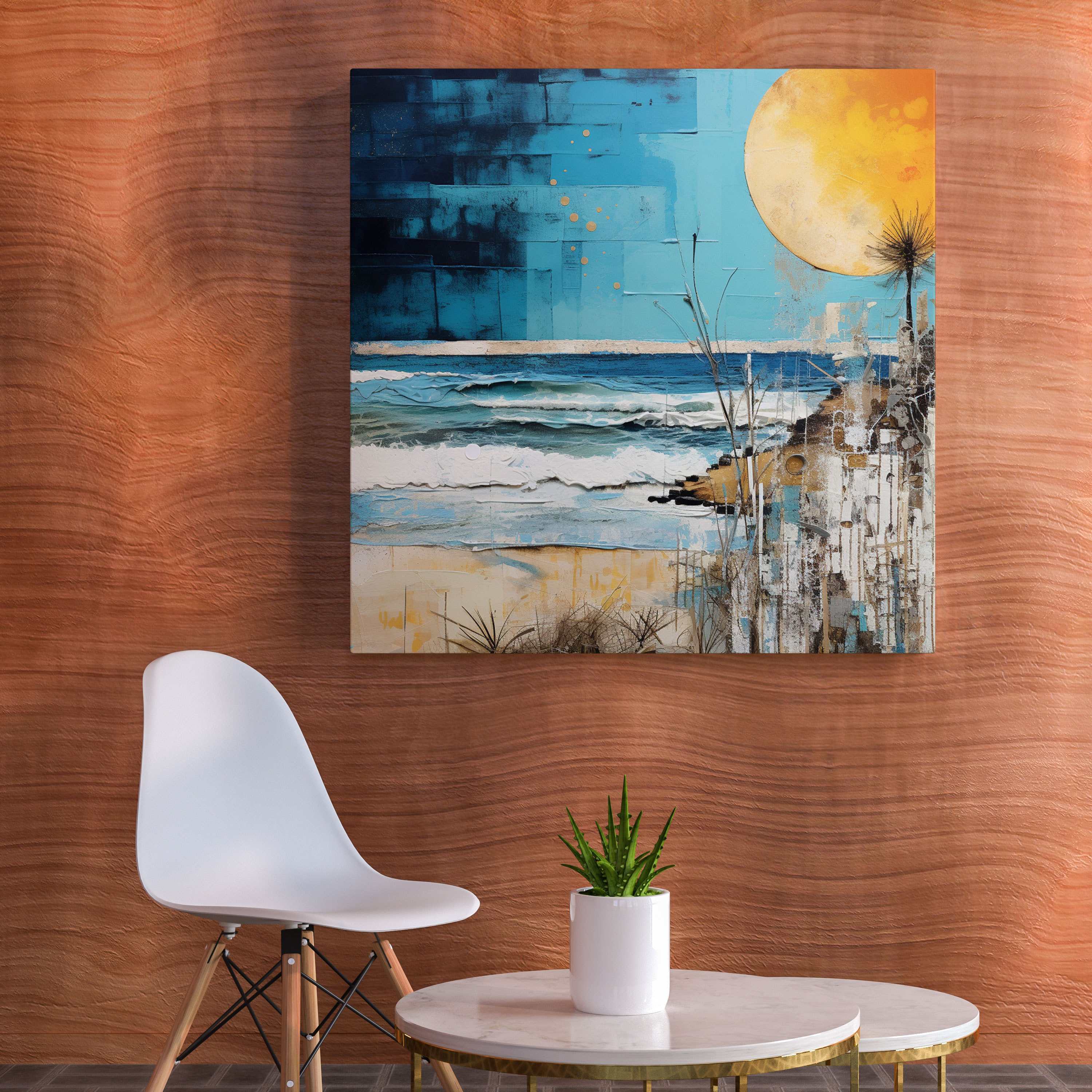 Mixed Media Beach Wall Art - Beach, Textures, Abstract Mixed Media Artwork, Beach Landscape