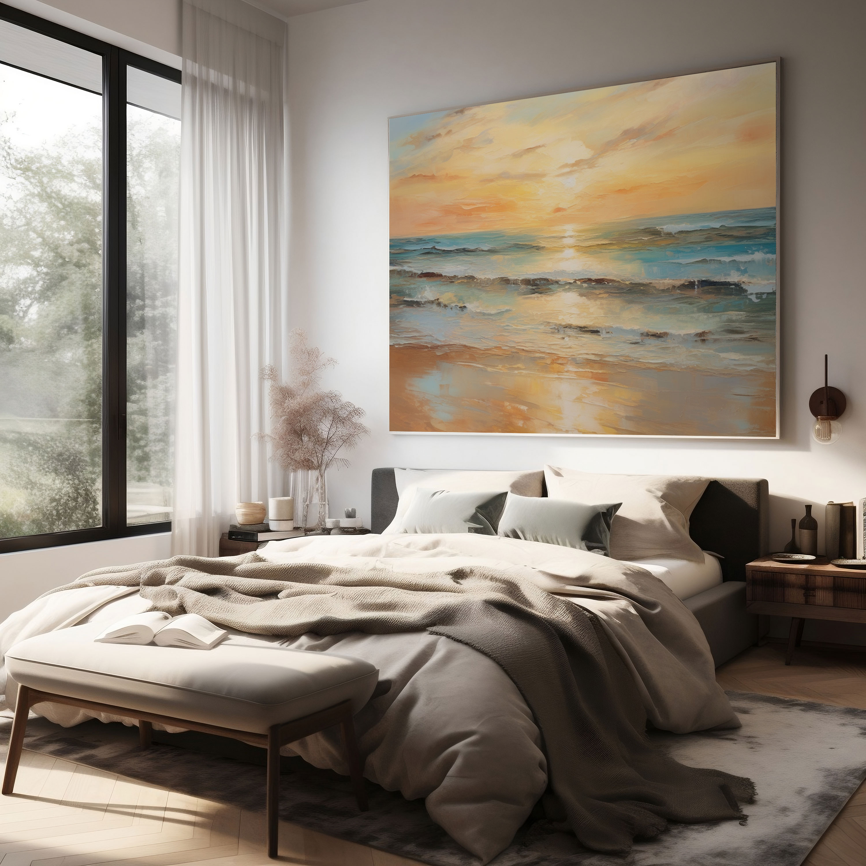 Serenity At The Beach Wall Art - Beach, Canvas Print, Home Decoration, Wall Decoration