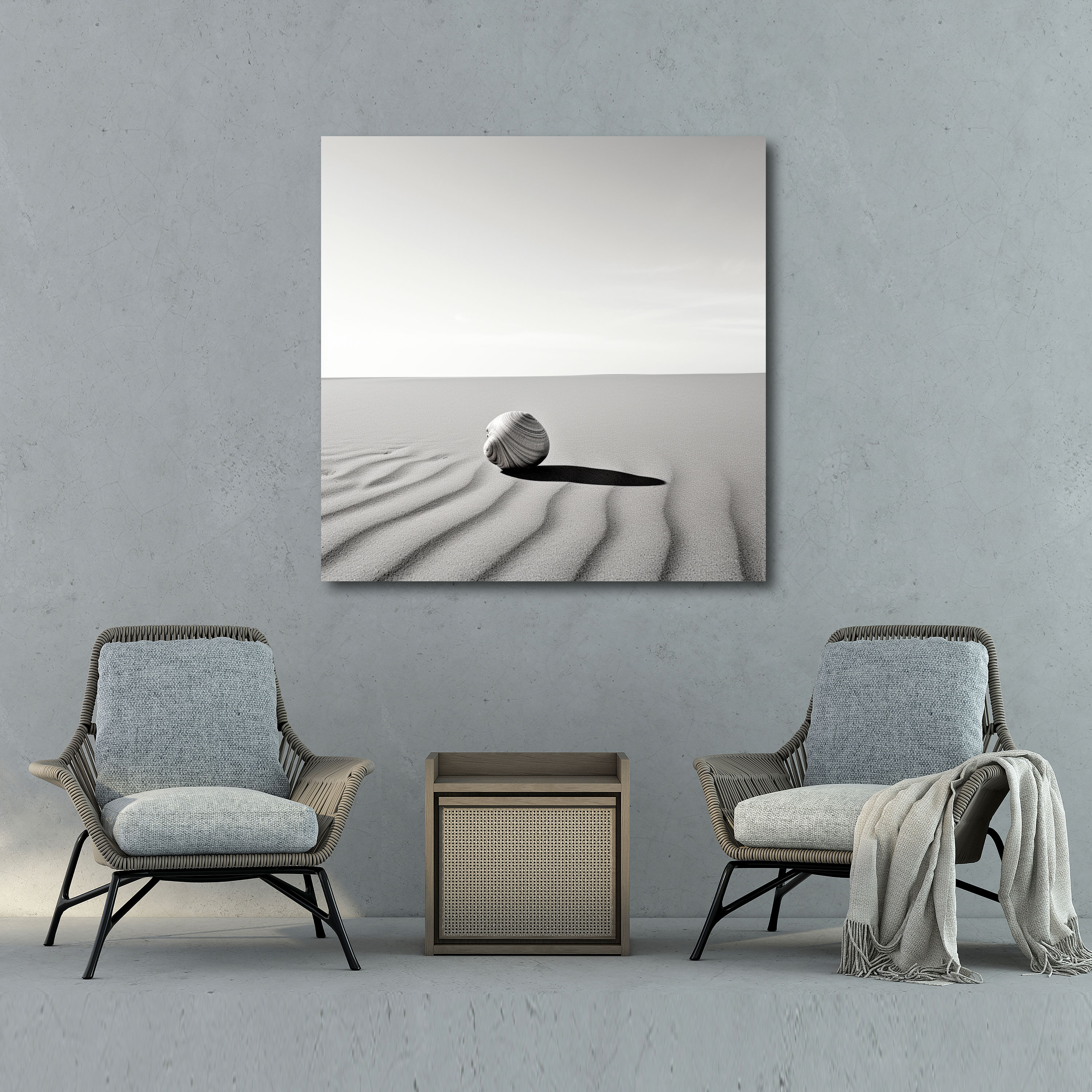 Solitude At The Shore Canvas Print - Beach, Home Decoration, Solitary, Sandy Beach