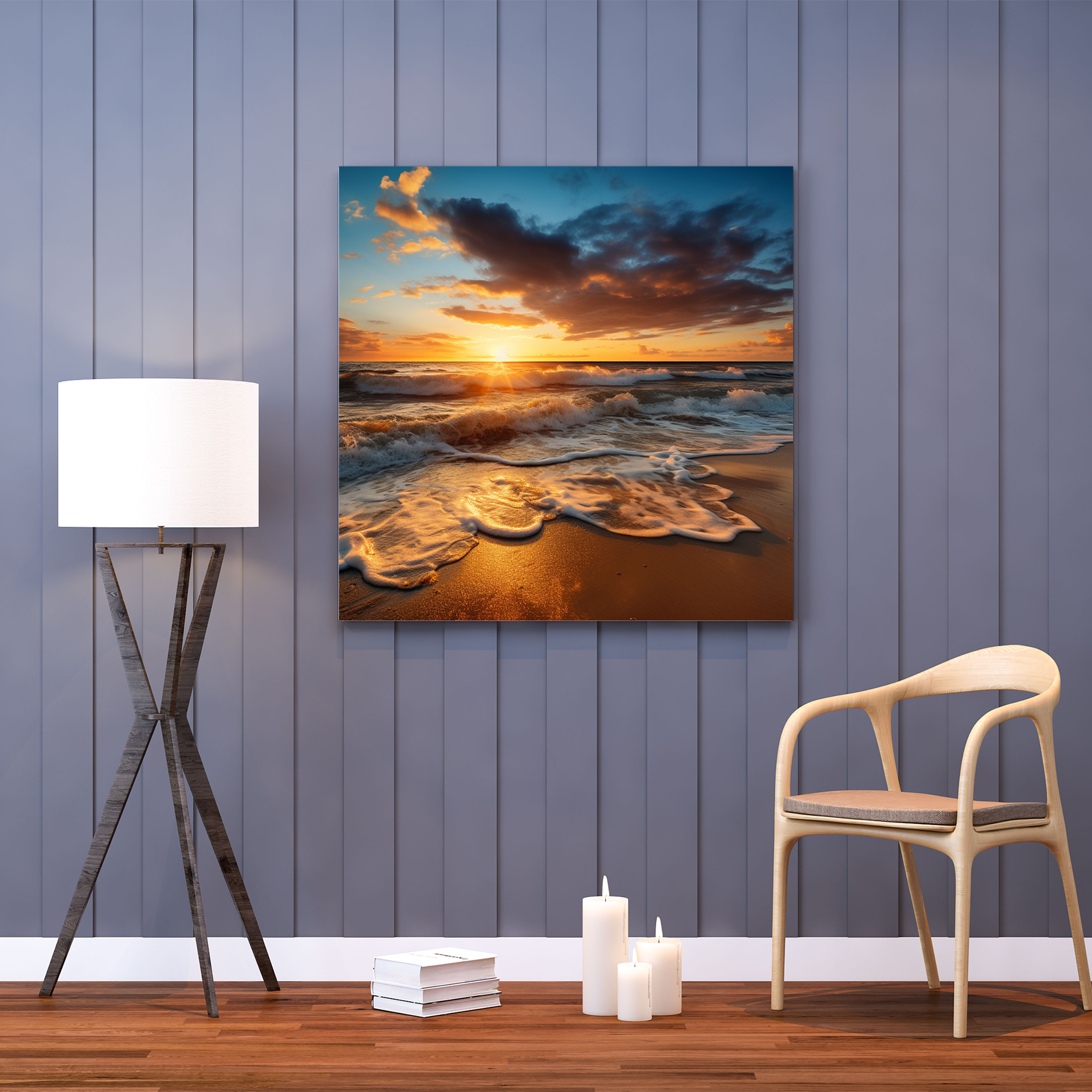 Beach Canvas Print - Beach Sunset - Beach, Home Decoration, Canvas, Canvas Print
