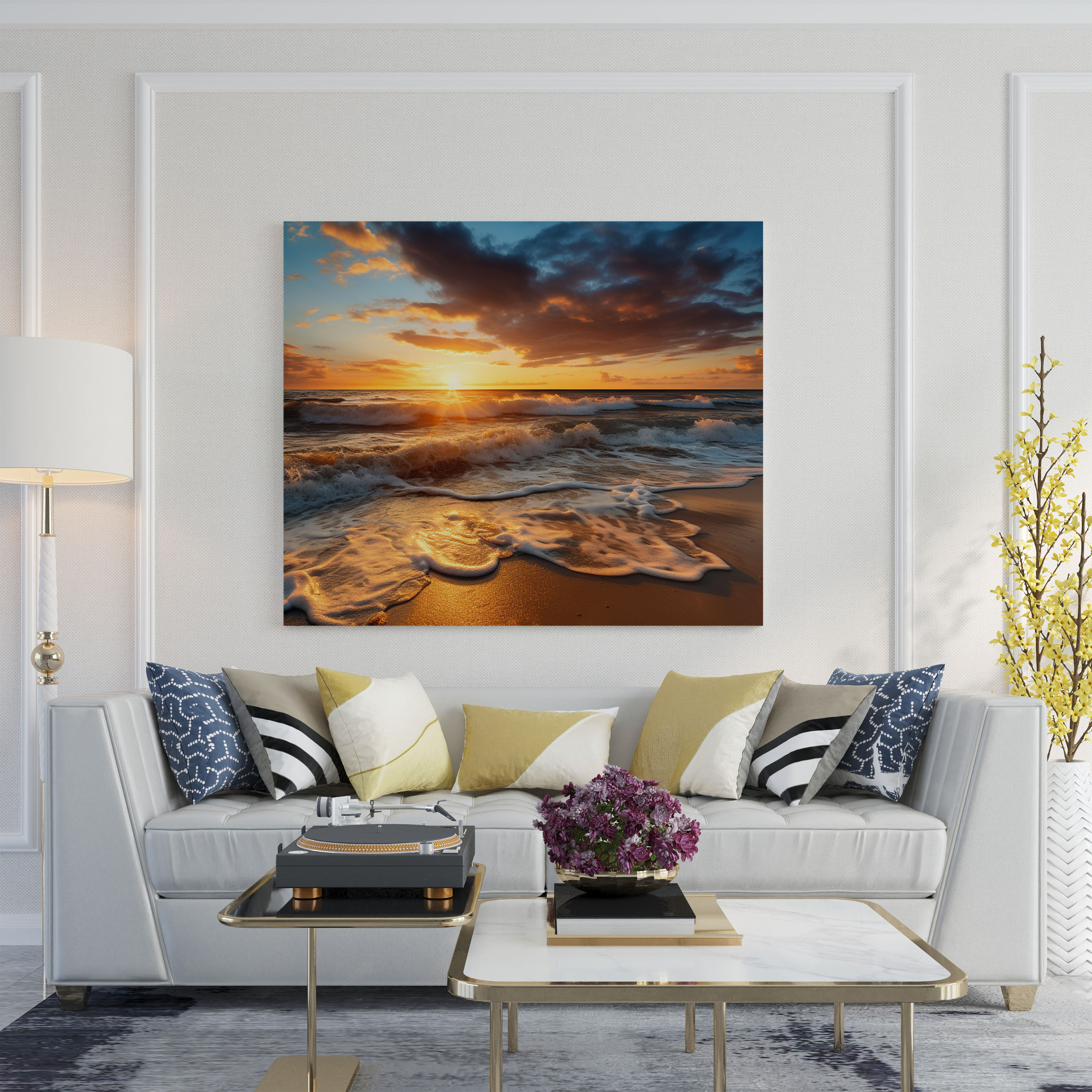 Beach Canvas Print - Beach Sunset - Beach, Home Decoration, Canvas, Canvas Print