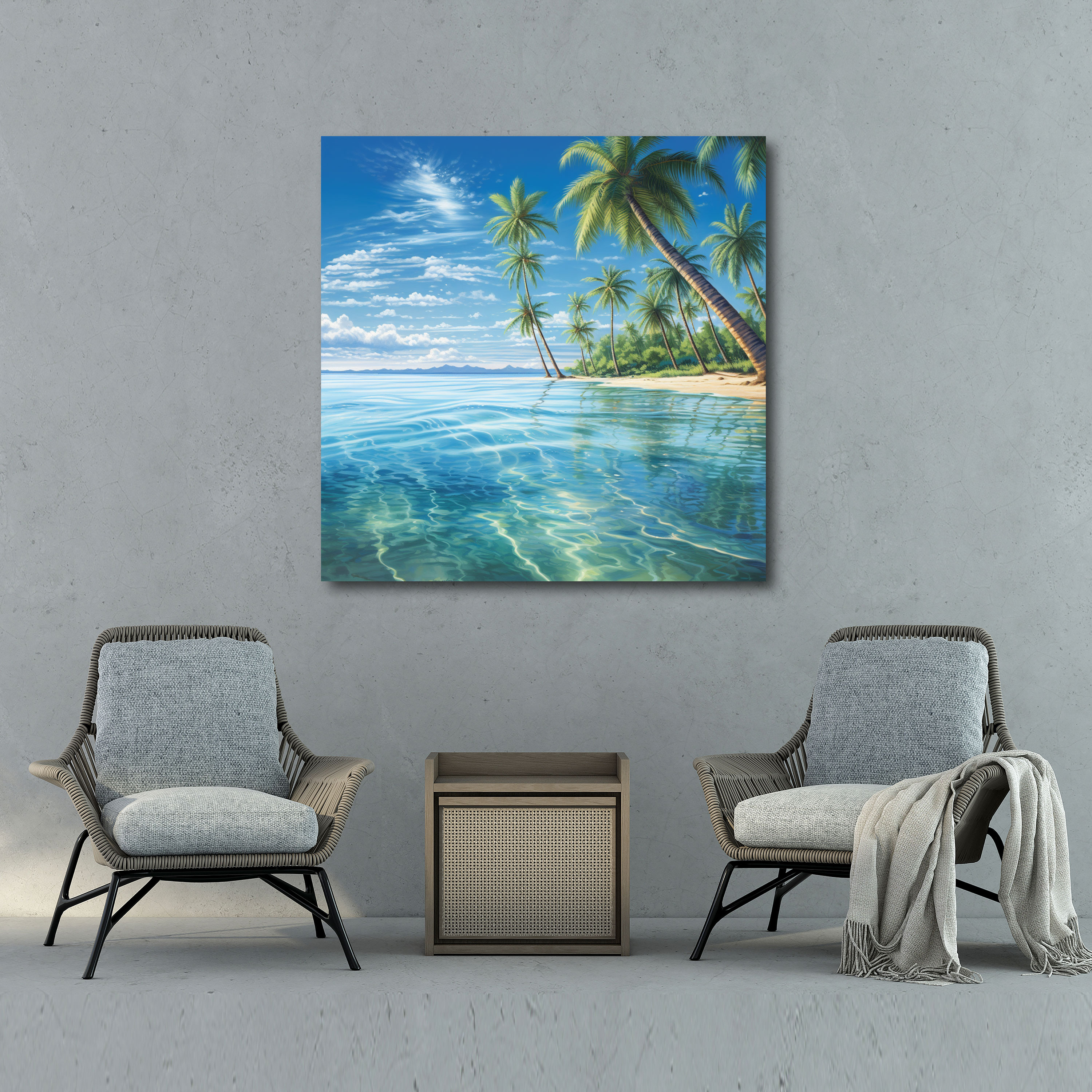 Beach Wall Art - Palm Tree Paradise - Beach, Serenity, Wall Art, Canvas Wall Art