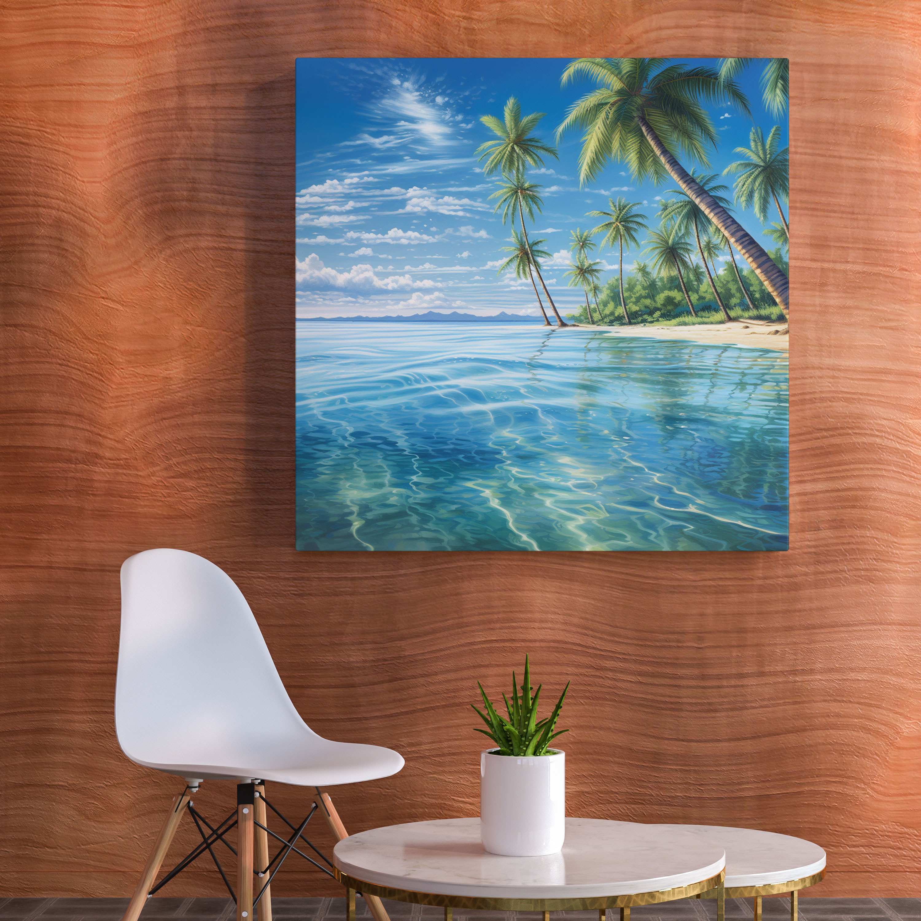 Beach Wall Art - Palm Tree Paradise - Beach, Serenity, Wall Art, Canvas Wall Art