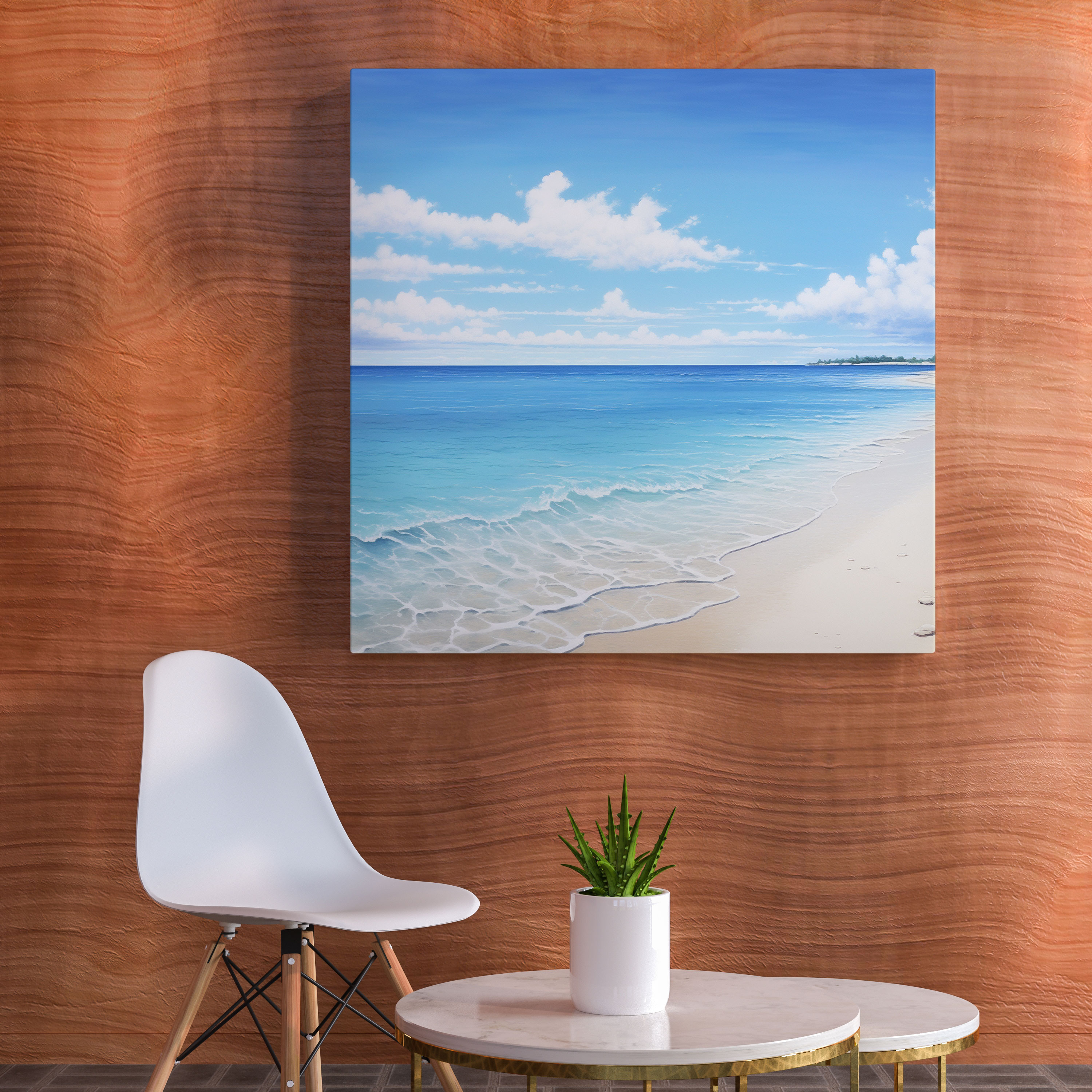 Beach Wall Art - Beach Horizon - Beach, Canvas, Panoramic View, Canvas Wall Art