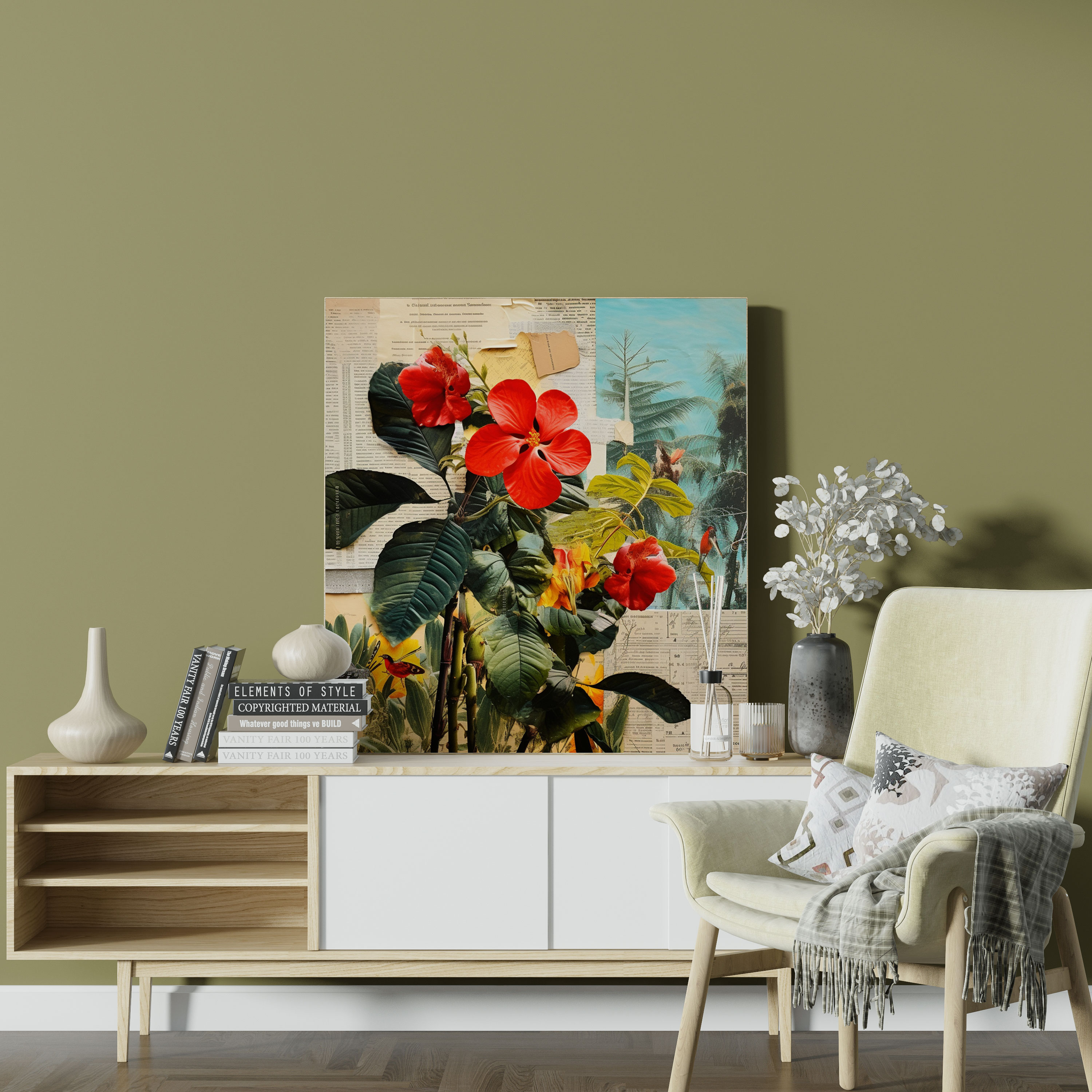 Beach Canvas Print - Tropical Collage Wall Art - Beach, Home Decoration, Canvas Wall Art, Canvas Print