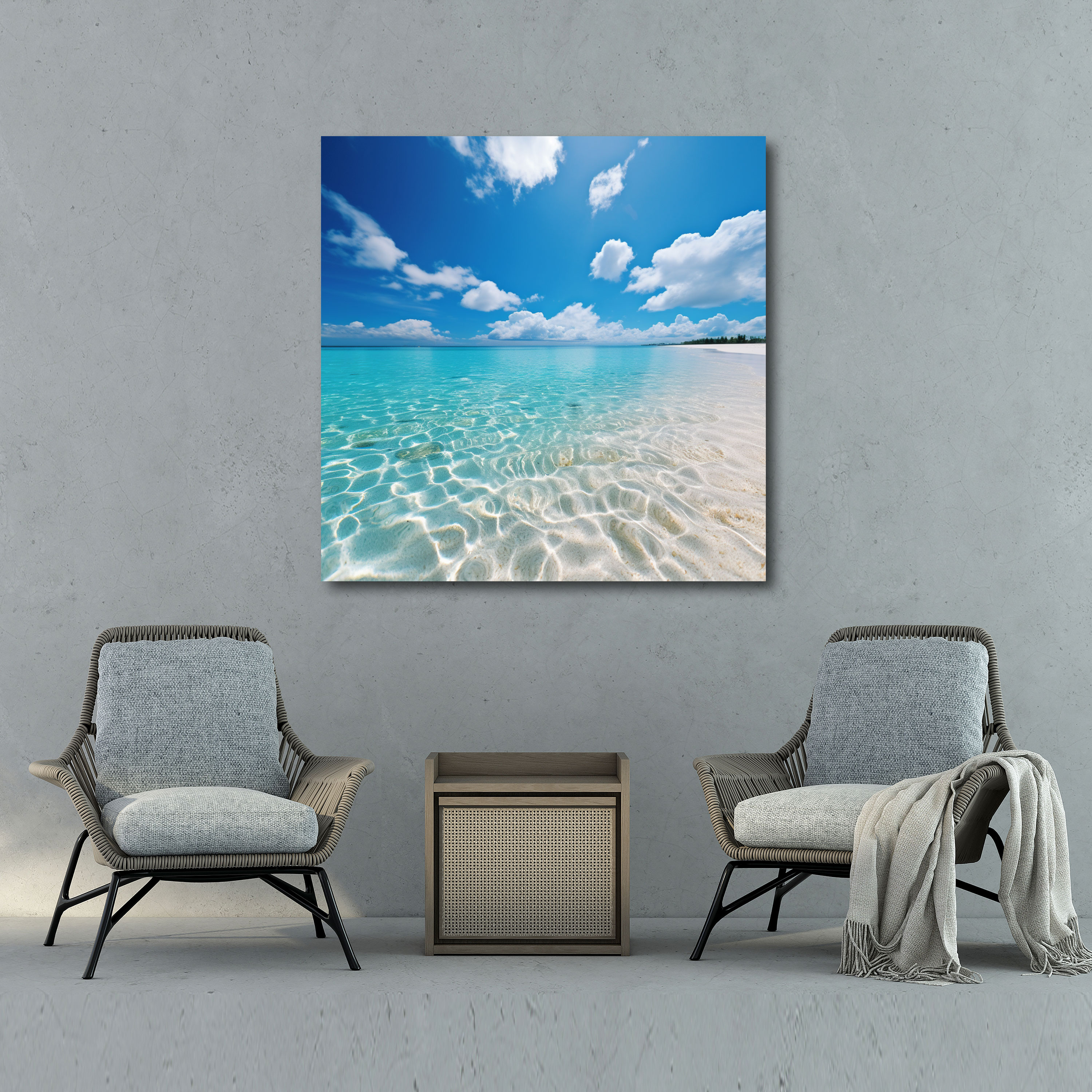 Panoramic Beach View Canvas Print - Beach, Canvas Print, Beach, Canvas