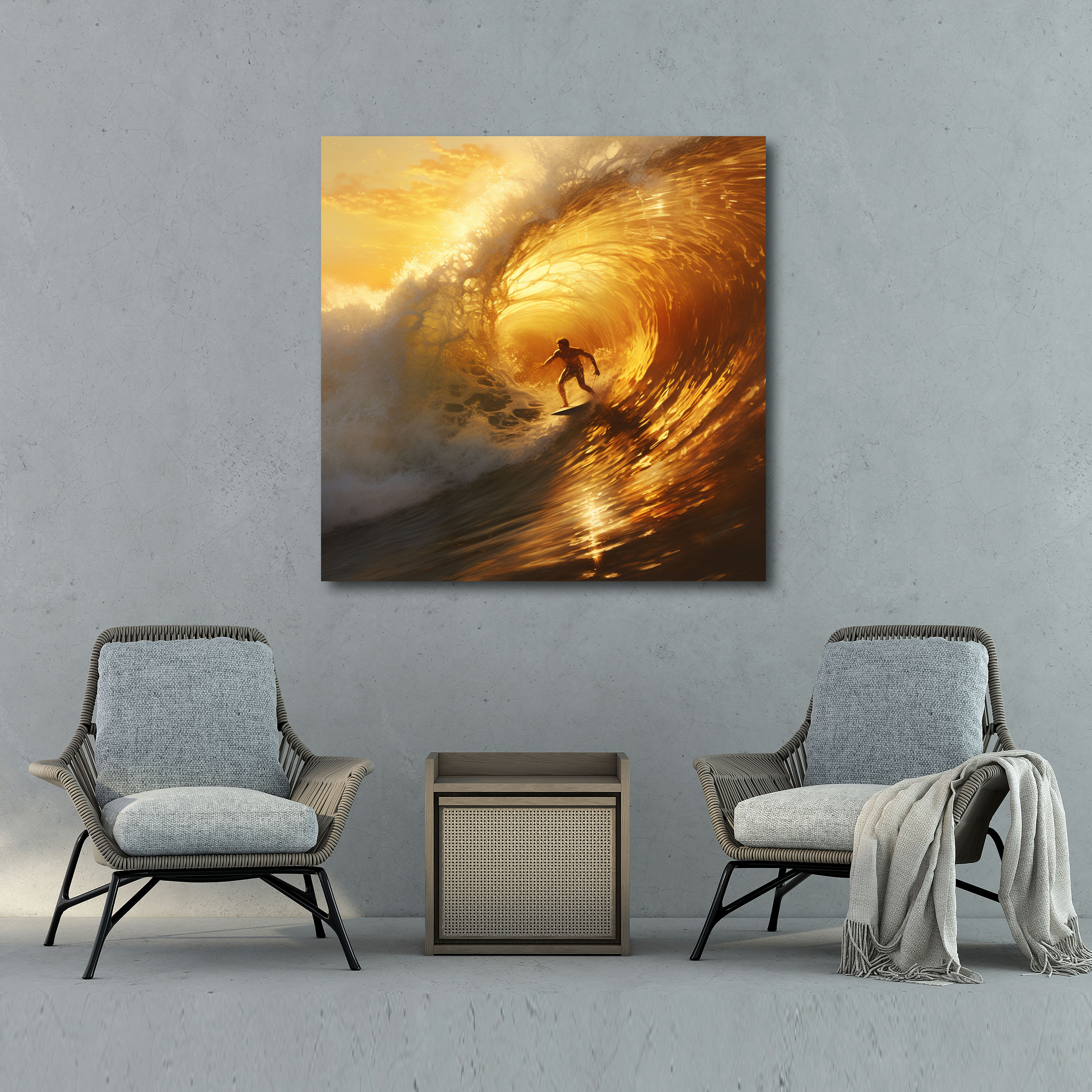 Surfer's Paradise Canvas Print - Beach, Surfer, Wall Decoration, Canvas Print