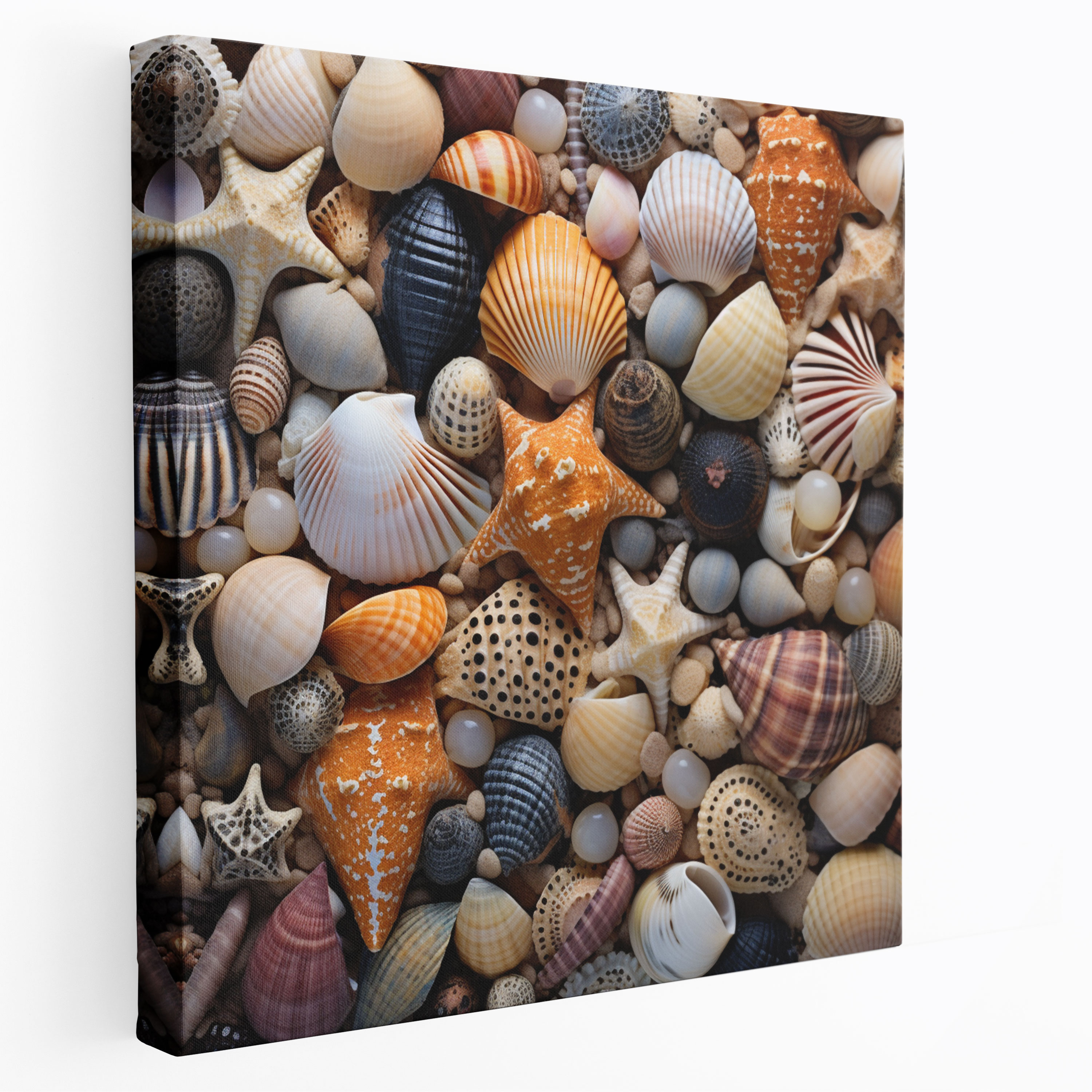 Seashells Close-Up Canvas Print - Beach, Beauty, Wall Decoration, Seashells
