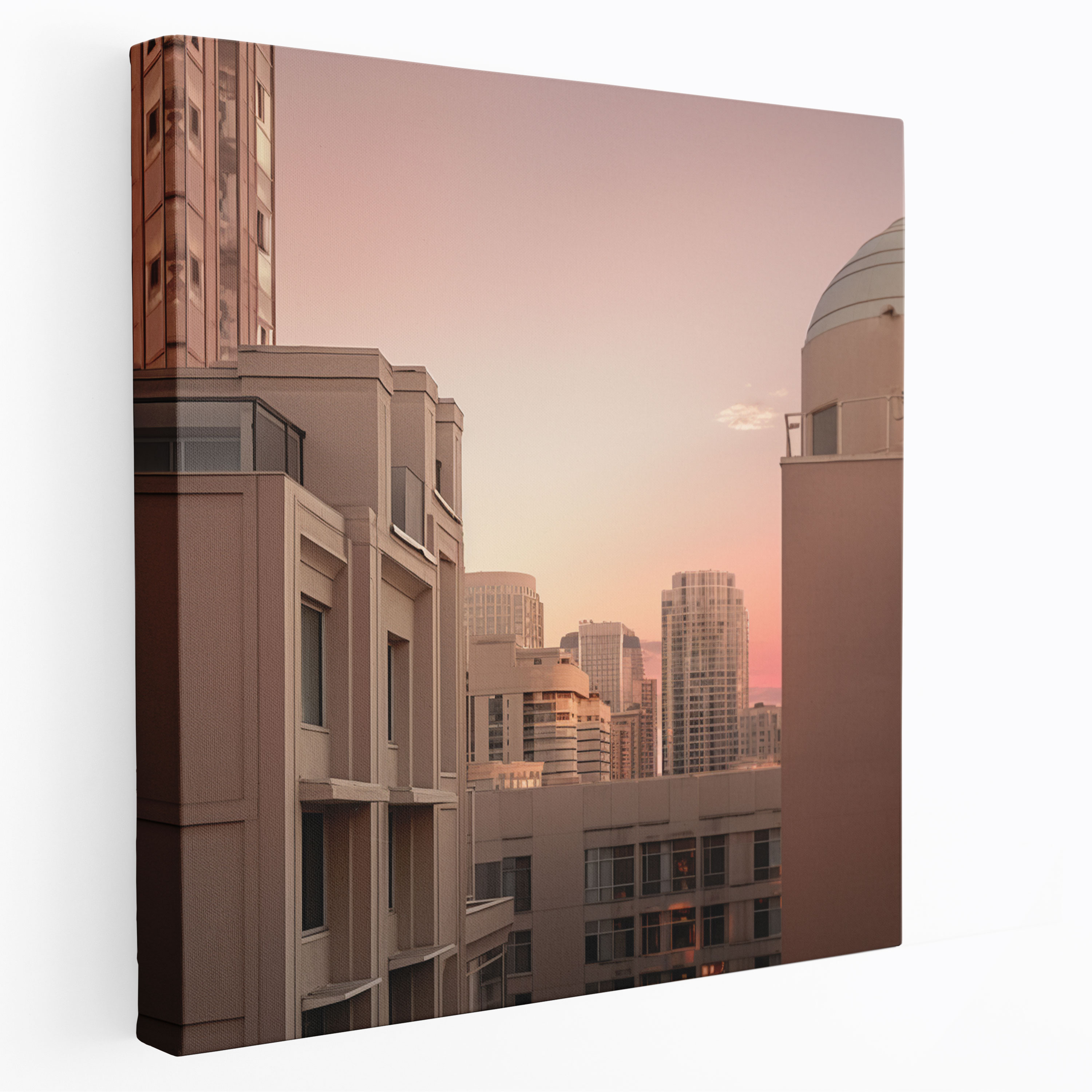 Beige Cityscape Canvas Print - Beige, Beige Wall Art, Beige Canvas Print, Photograph