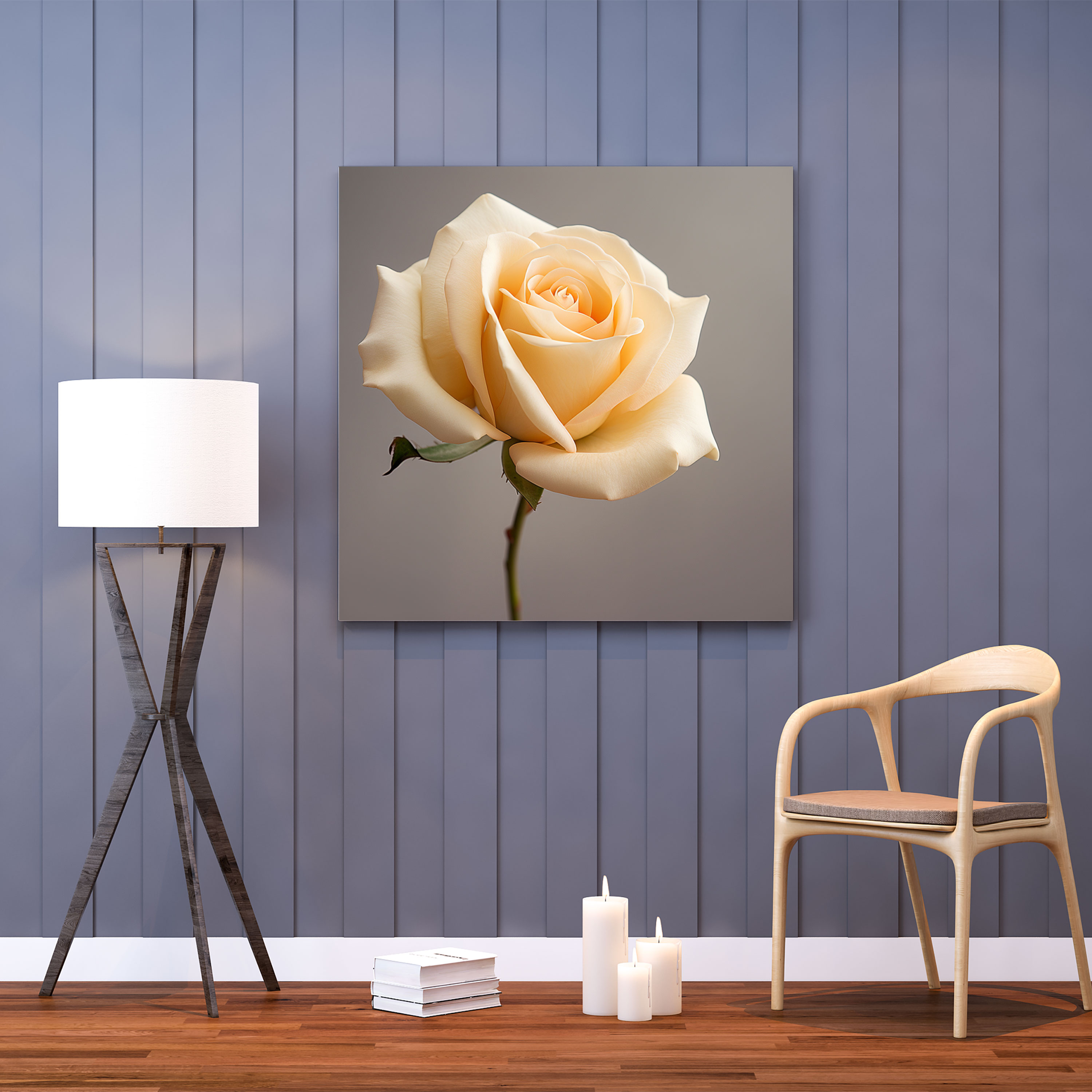 Leinwandbild Beige Rose - Beige Nahaufnahme Fotografie Leinwand Wandkunst Wohnkultur