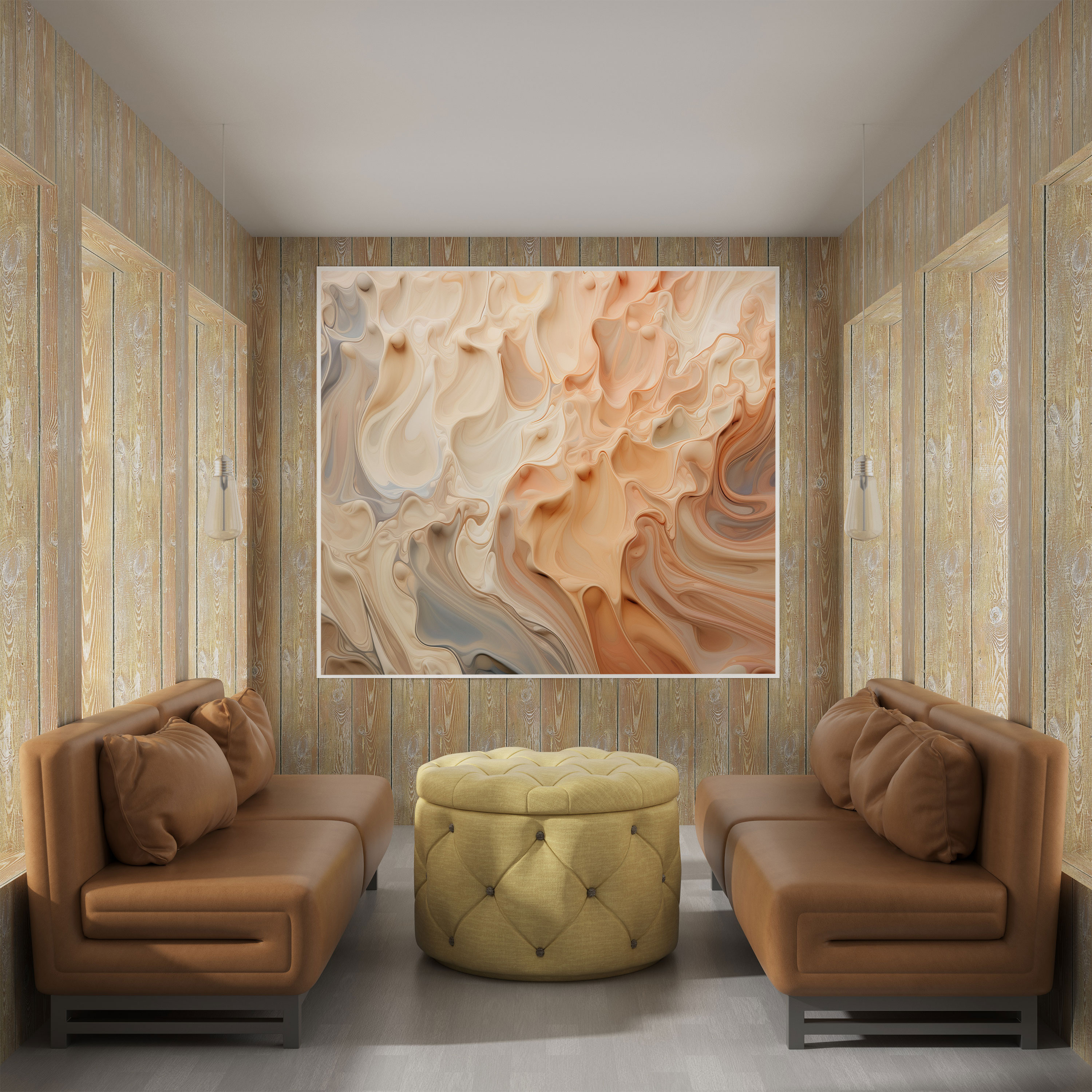 Beige Abstract Canvas Print - Beige, Canvas Wall Art, Modern Abstract Artwork, Wall Art