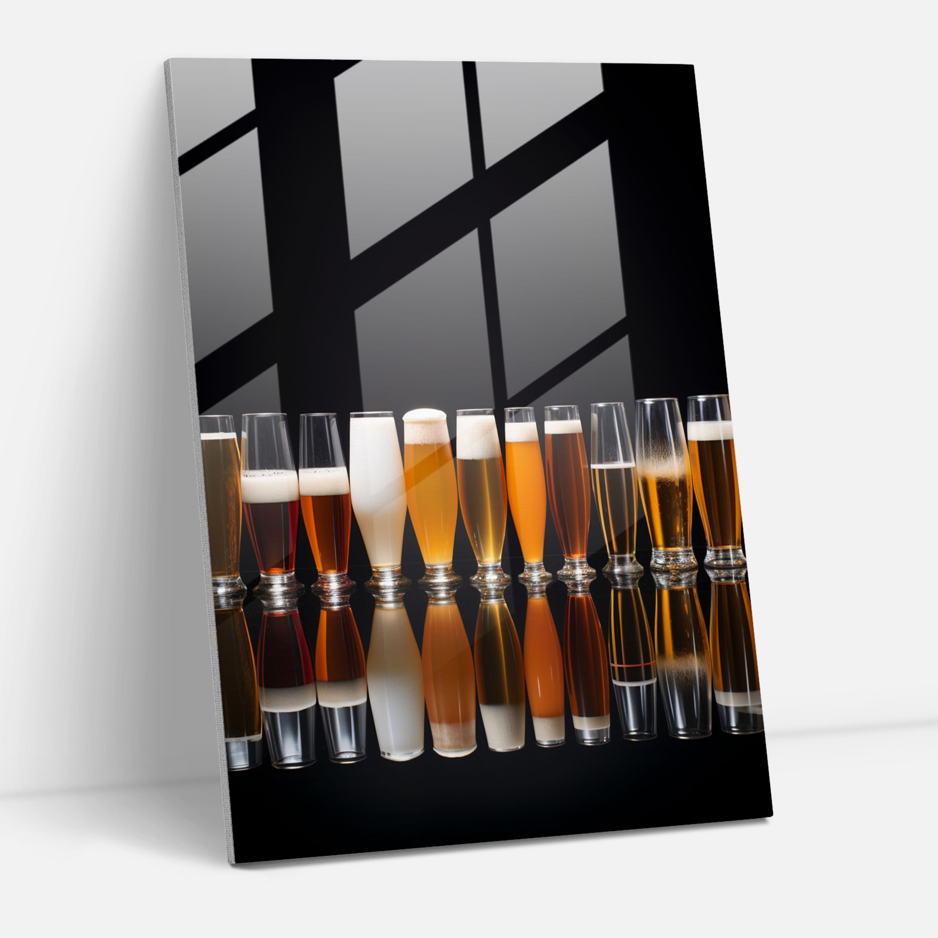 Glass Print Beer Glasses - Beer, Symmetrical Pattern, Beer Glasses, Beer