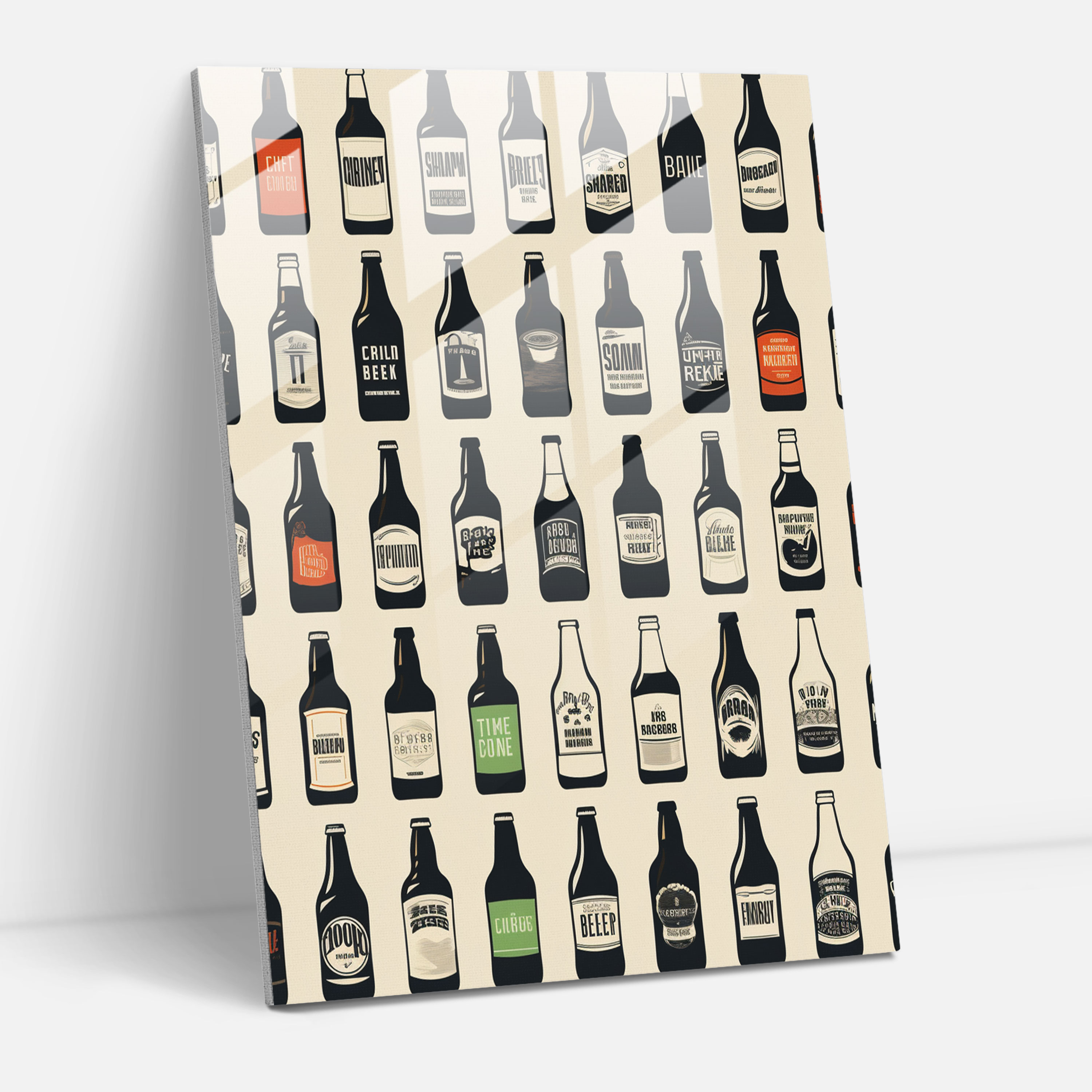 Glass Print Beer Typography - Beer, Minimalist, Glass Print, Quotes