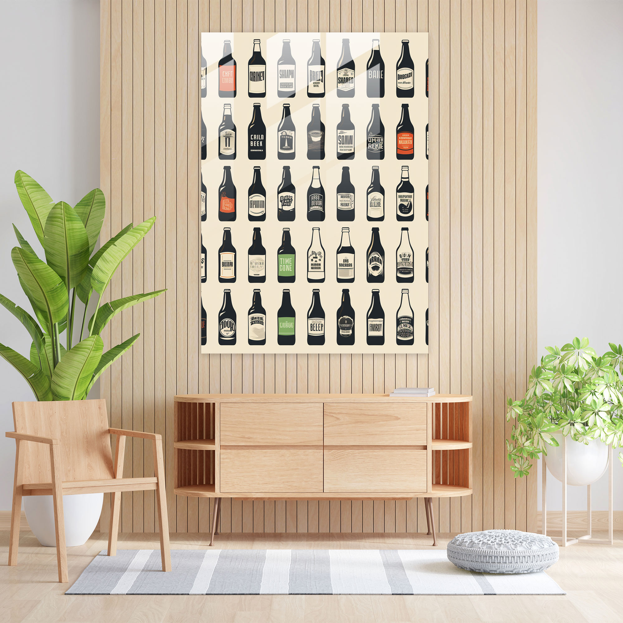 Glass Print Beer Typography - Beer, Minimalist, Glass Print, Quotes