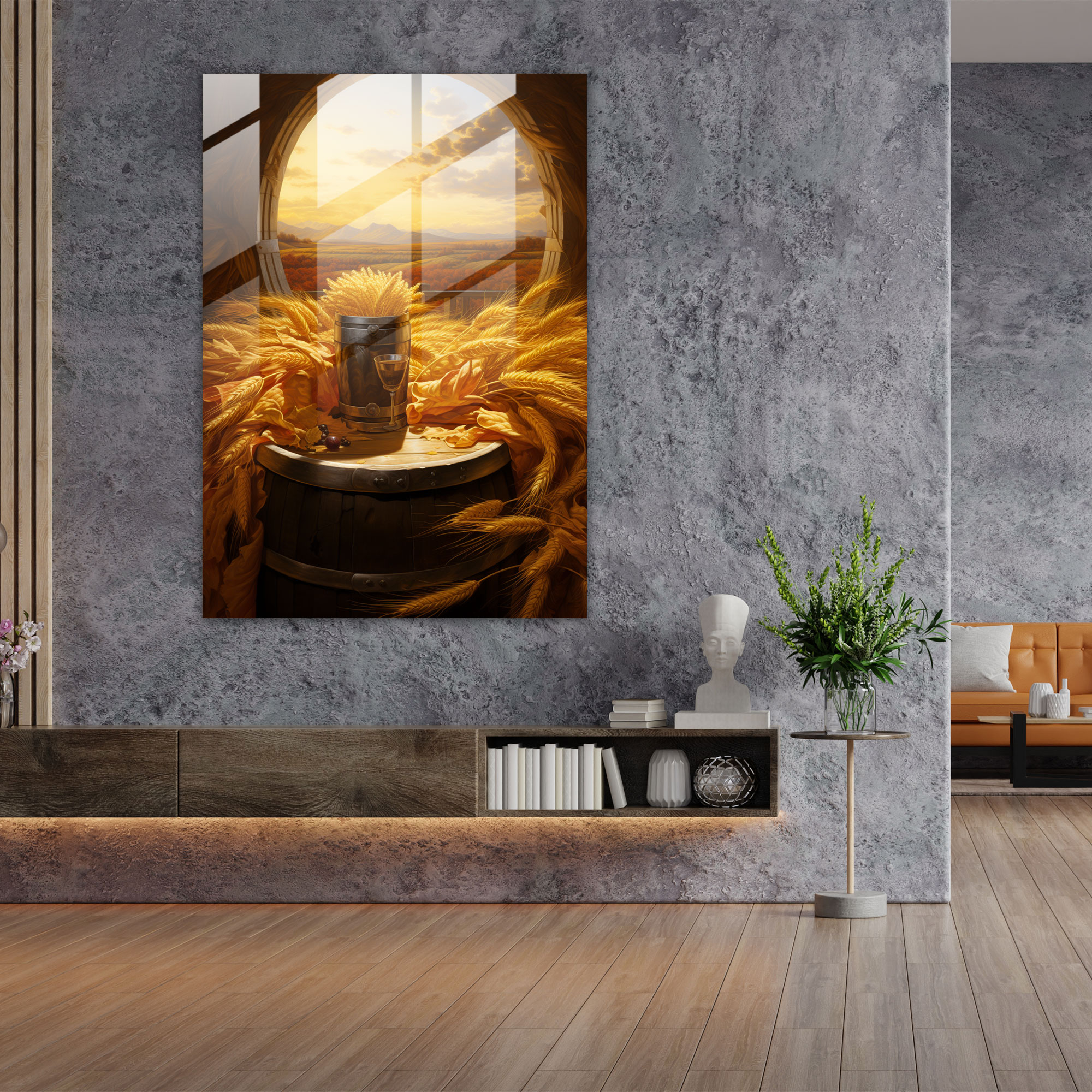 Beer Glass Wall Art - Beer, Golden Wheat Fields, Fine Art Oil Painting, Tradition And Craftsmanship