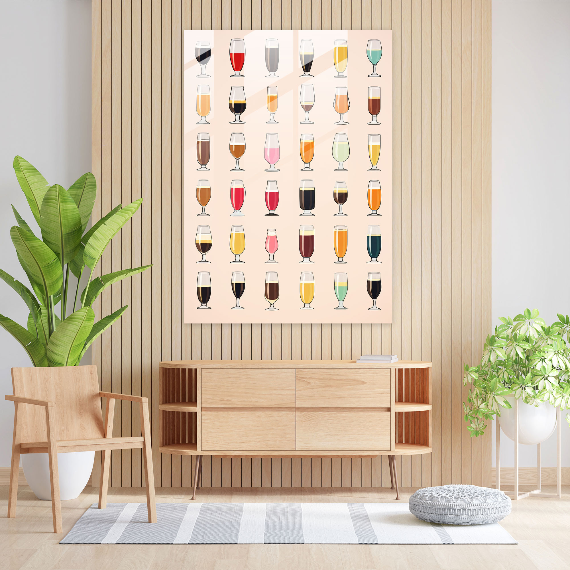 Beer Wall Decoration - Beer, Diversity Of Beer Culture, Glass Wall Art, Home Decoration