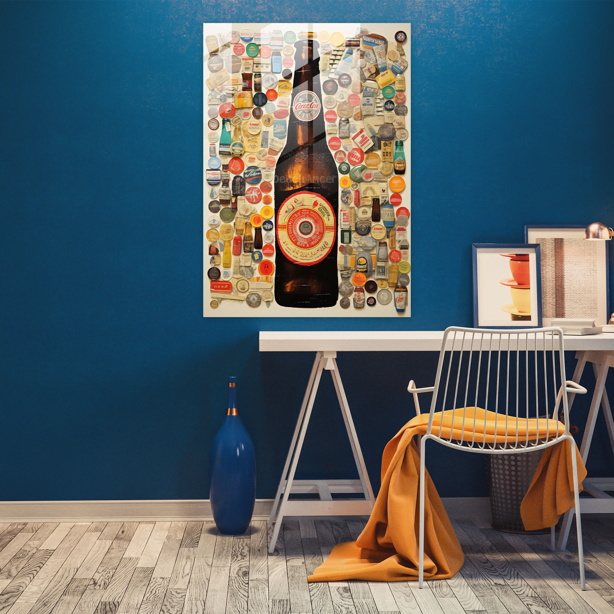 Modern Beer Art - Beer, Modern Art, Glass Art, Glass Print