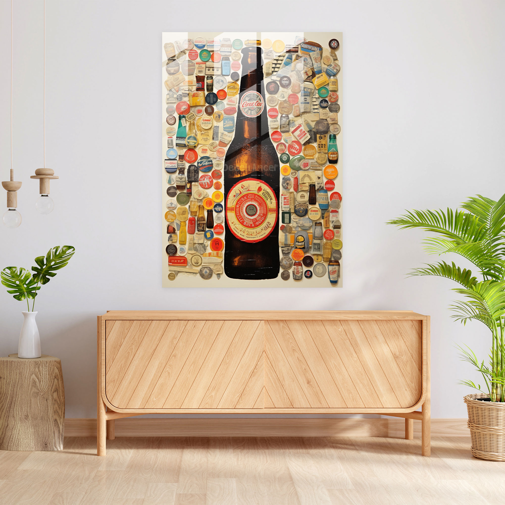 Modern Beer Art - Beer, Modern Art, Glass Art, Glass Print