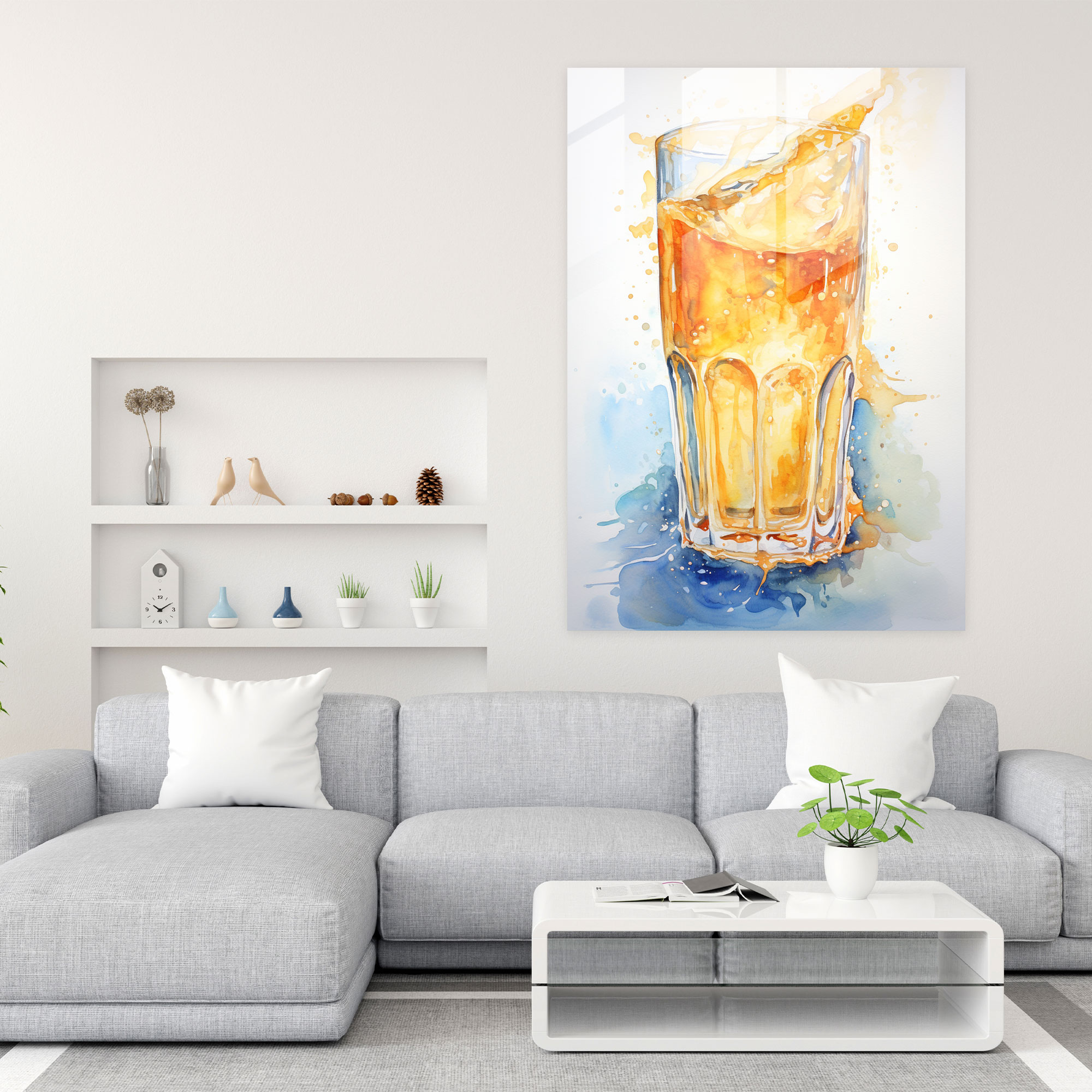 Beer Glass Print - Beer, Home Decoration, Beer, Glass Art