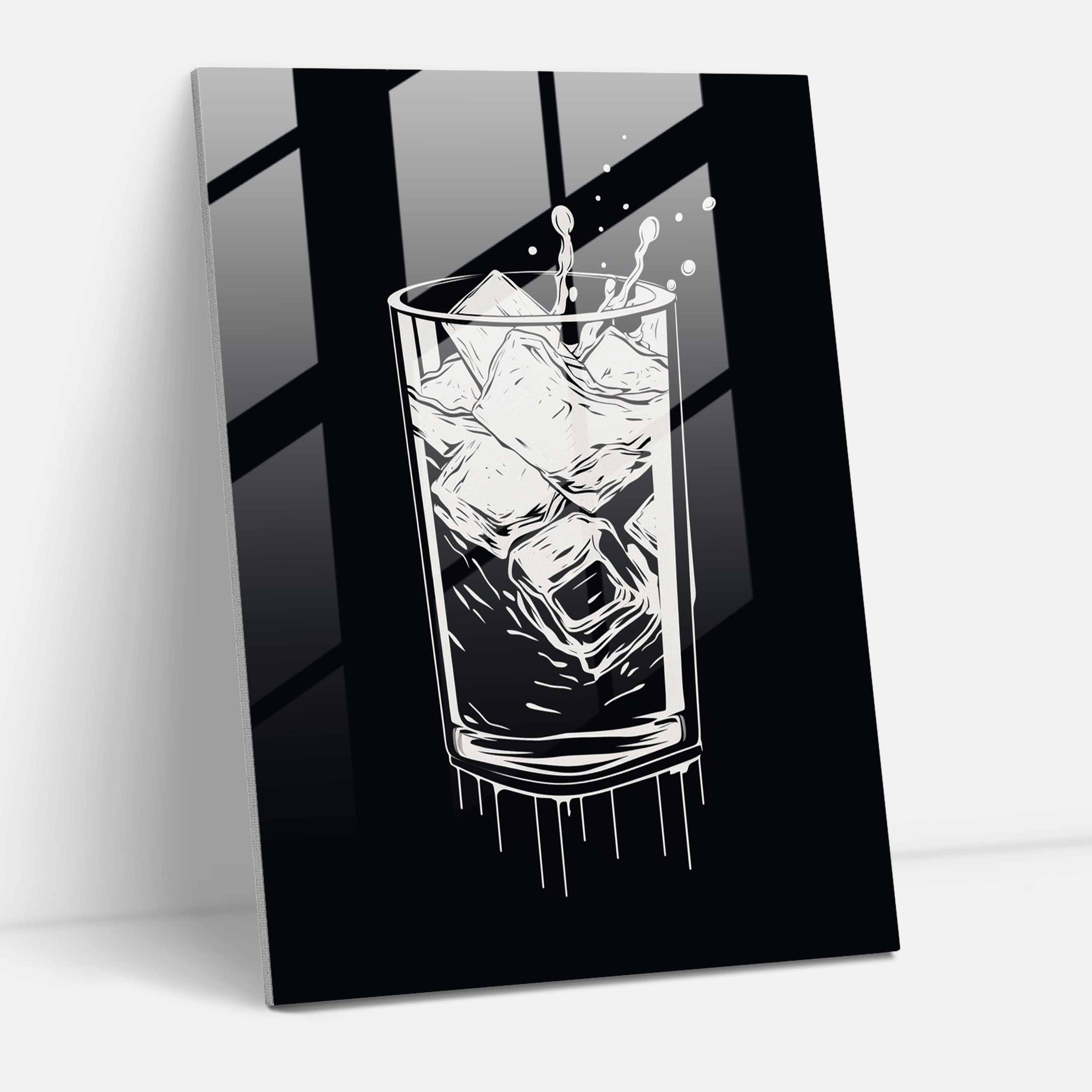 Beer Glass Wall Art - Beer, Minimalist, Home Decoration, Glass Print