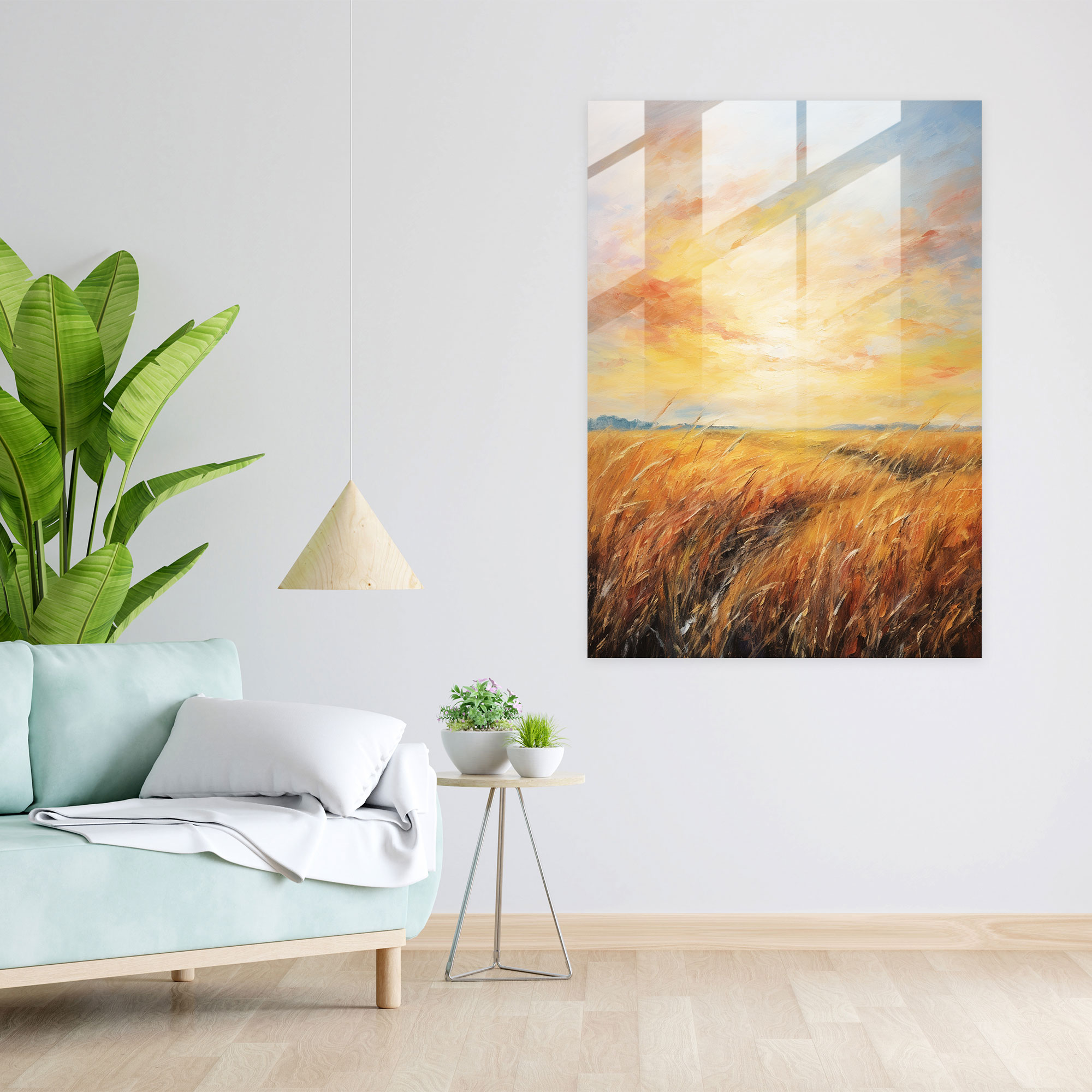 Beer Glass Print Art - Beer, Impressionist Painting, Glass Print, Sunset