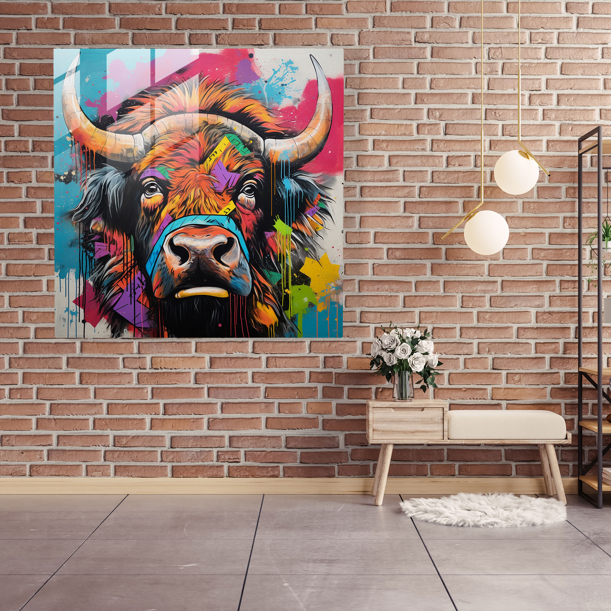 Pop Buffalo Cam Tablo - Buffalo Cam Sanatı Pop Sanat Modern Sanat