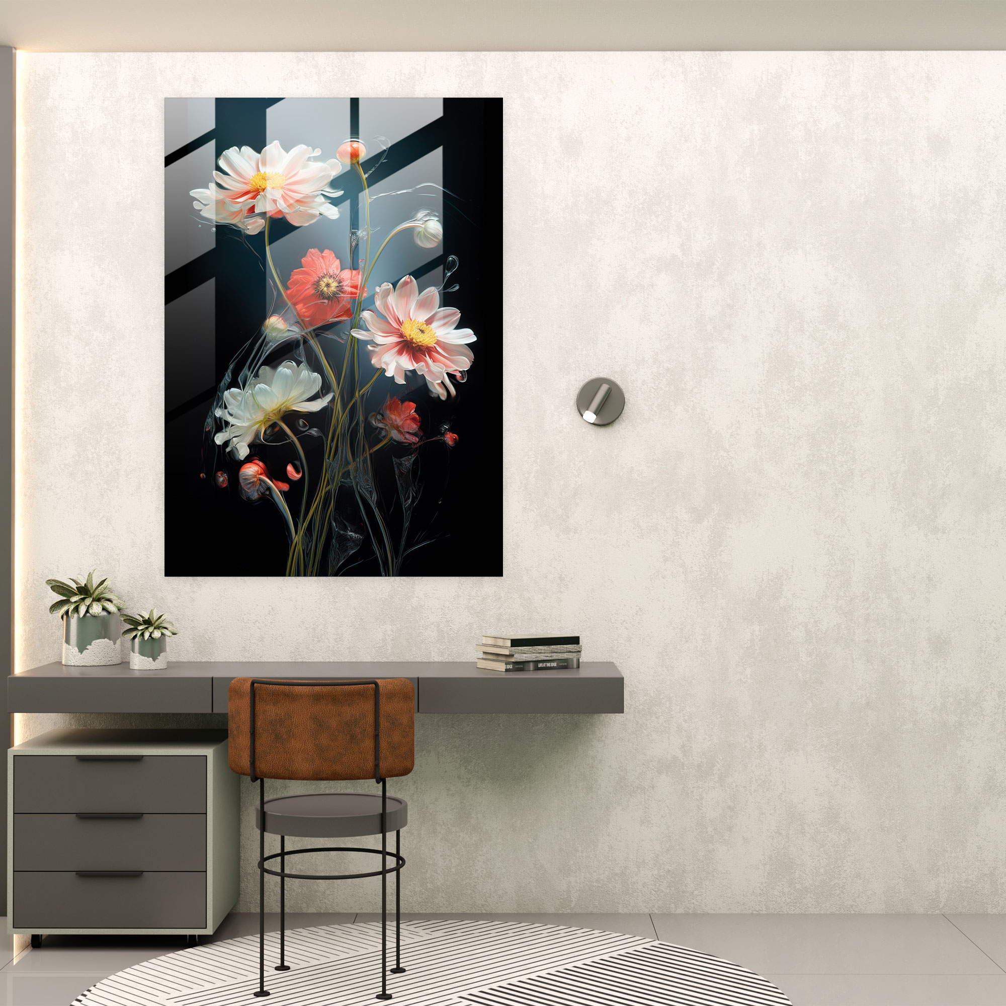 Bold Bleeding Daisies Glass Print - Bleeding Flowers, Captivating, Bleeding Flowers, Daisies