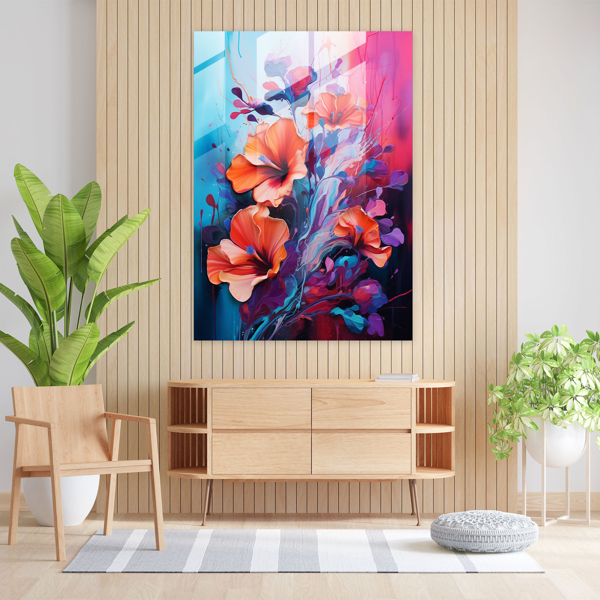 Bleeding Flowers Glass Print - Bleeding Flowers, Glass Wall Art, Bleeding Flowers, Glass Print