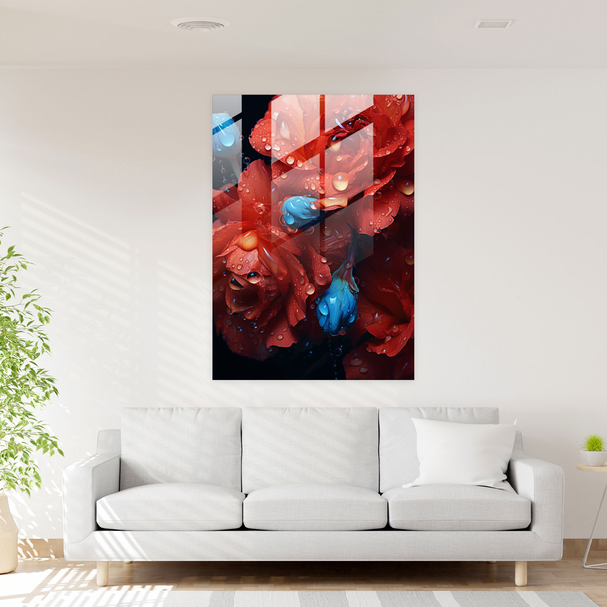 Bleeding Flowers Wall Decoration - Bleeding Flowers, Close-Up, Wall Decoration, Home Decoration