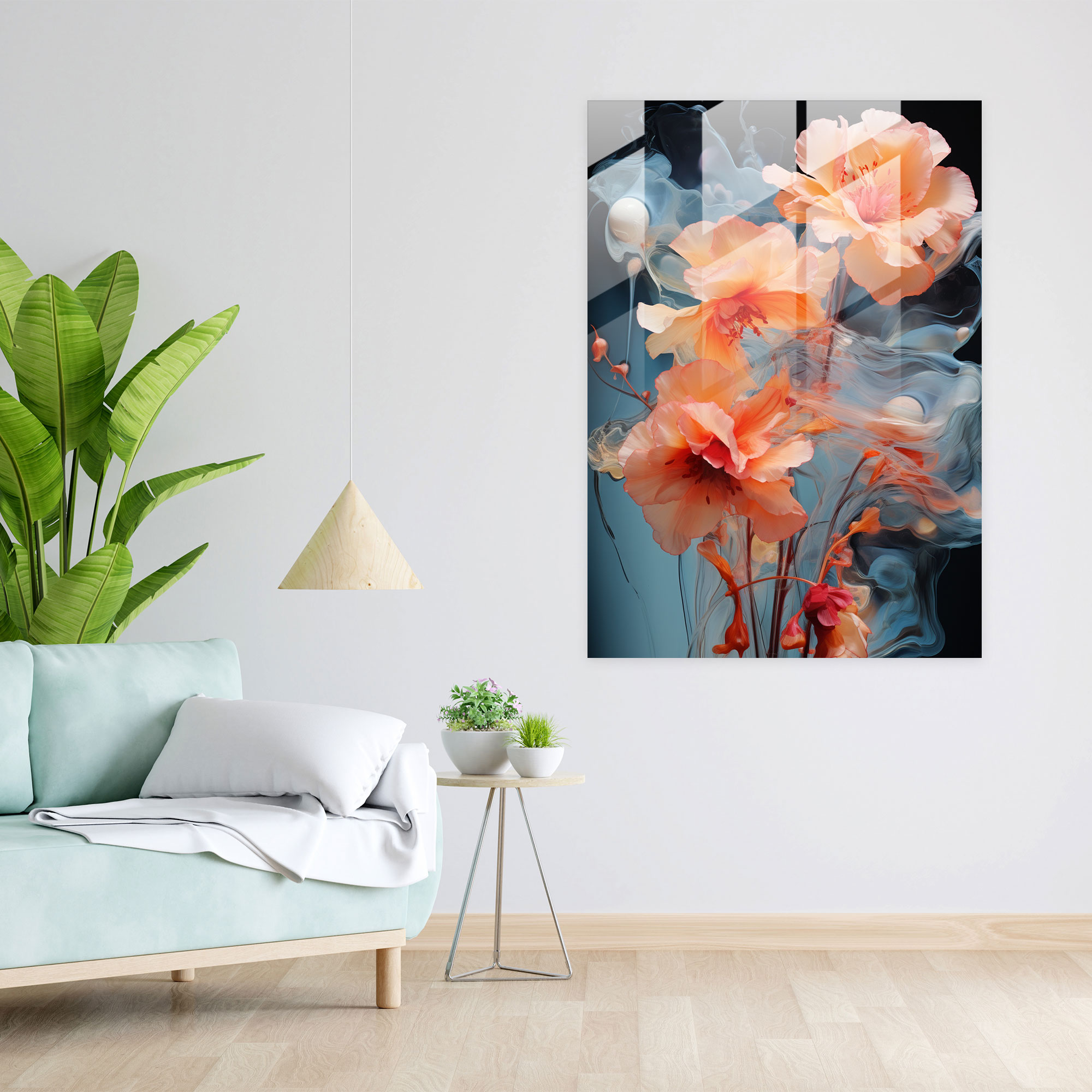 Bleeding Flowers Glass Print - Bleeding Flowers, Glass Print, Glass Art, Bleeding Flowers