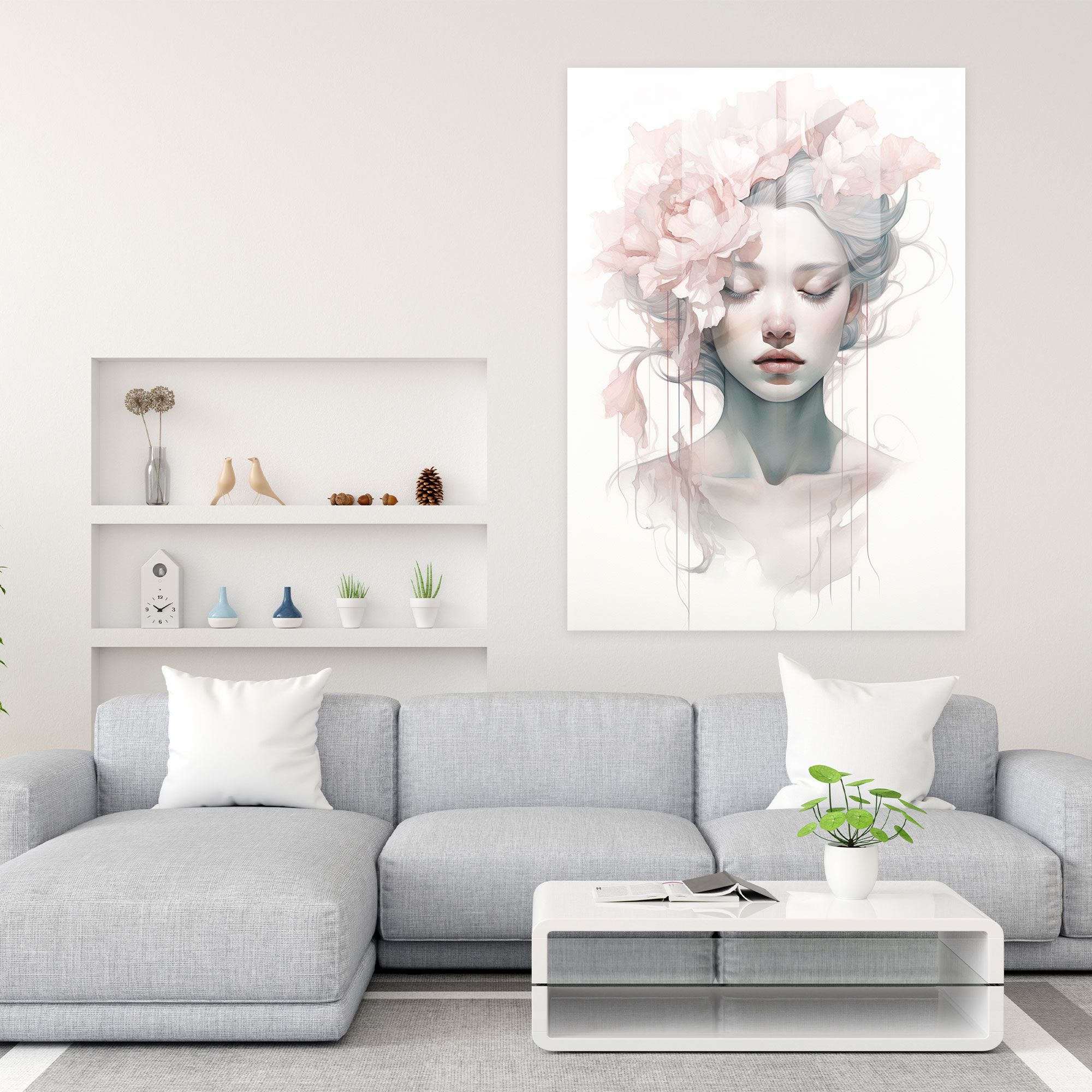 Bleeding Flowers Glass Wall Art - Bleeding Flowers, Glass Wall Art, Home Decoration, Wall Decoration