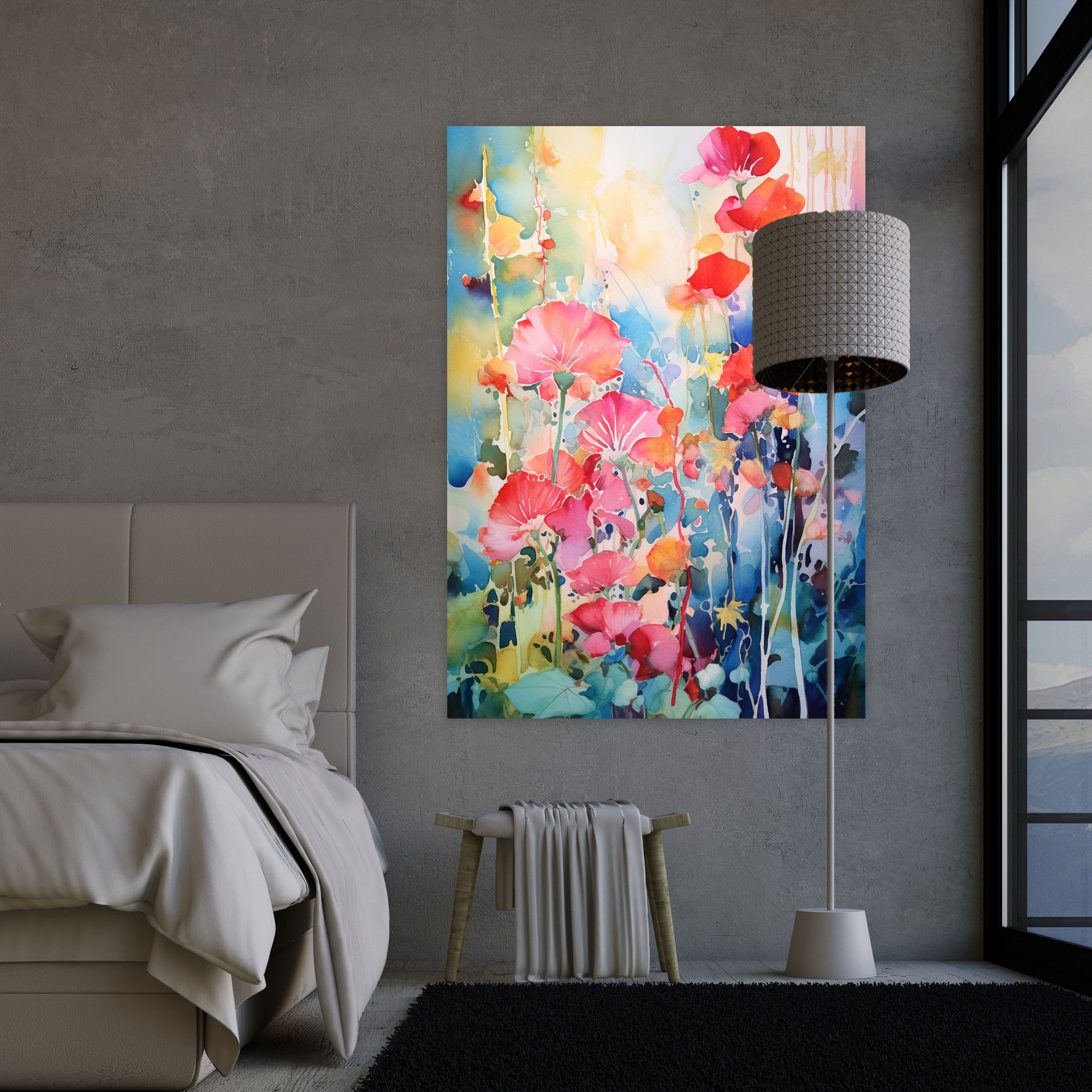 Bleeding Flowers Abstract Canvas Print - Bleeding Flowers, Garden, Canvas Print, Bleeding Flowers