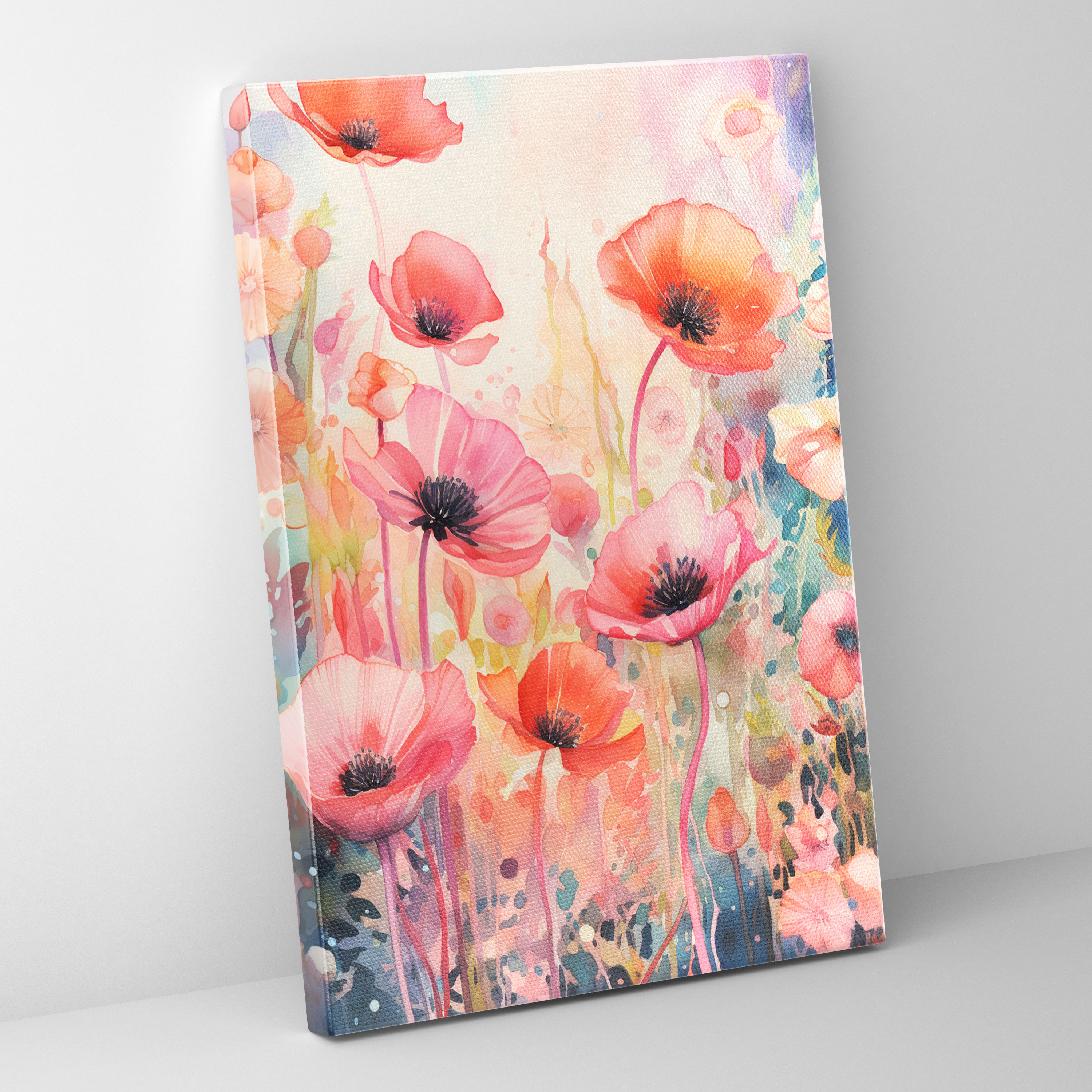 Serene Bleeding Flowers Canvas Print - Bleeding Flowers, Wall Art, Blooming, Canvas