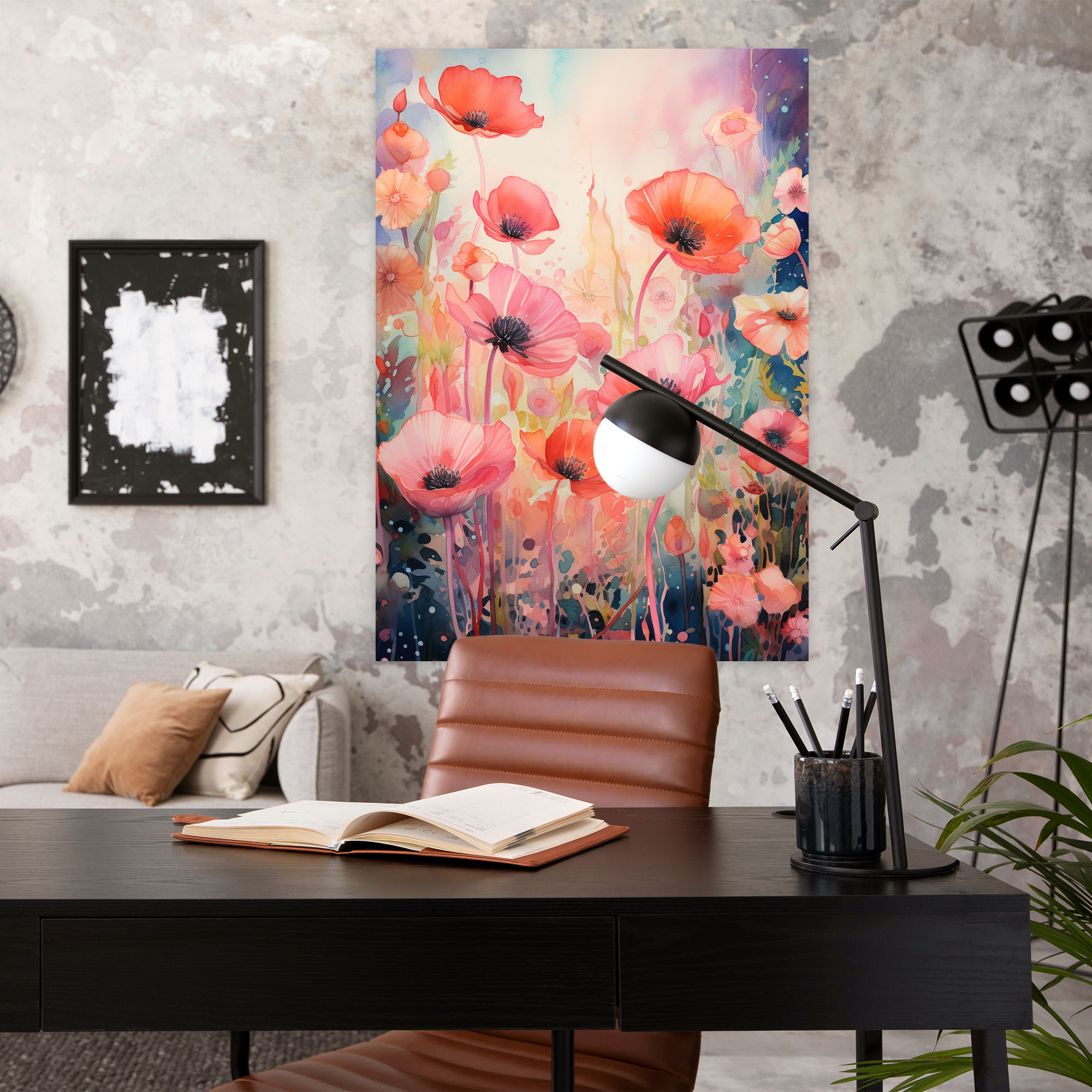 Serene Bleeding Flowers Canvas Print - Bleeding Flowers, Wall Art, Blooming, Canvas