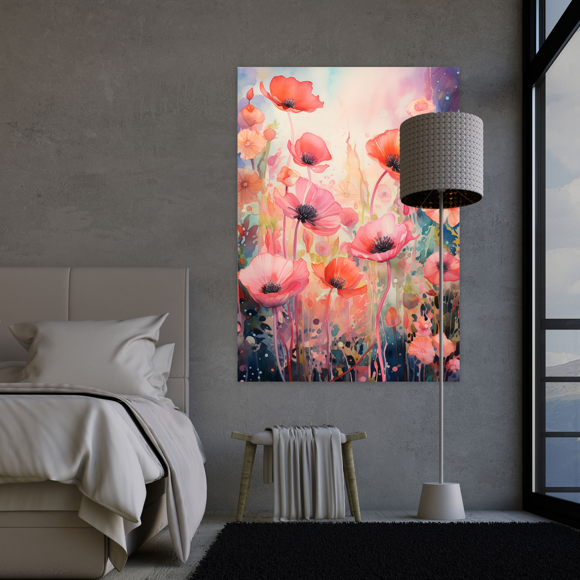 Serene Bleeding Flowers Canvas Print - Bleeding Flowers, Wall Art, Blooming, Canvas