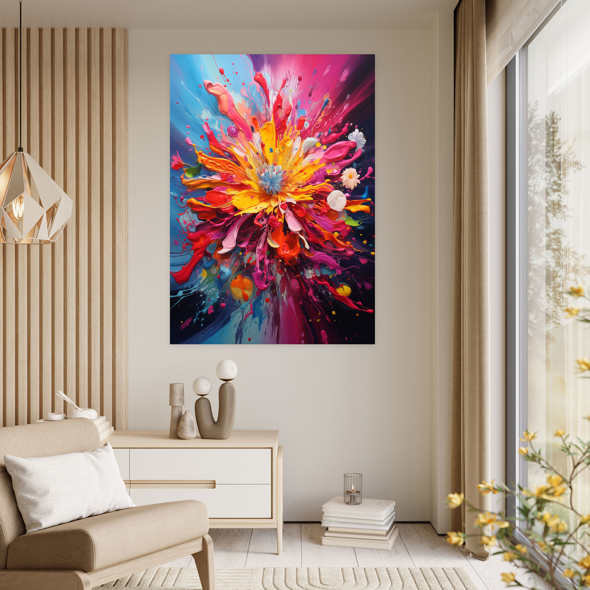 Pop Art Bleeding Flowers Wall Art - Bleeding Flowers, Bleeding Flowers, Wall Decoration, Home Decoration