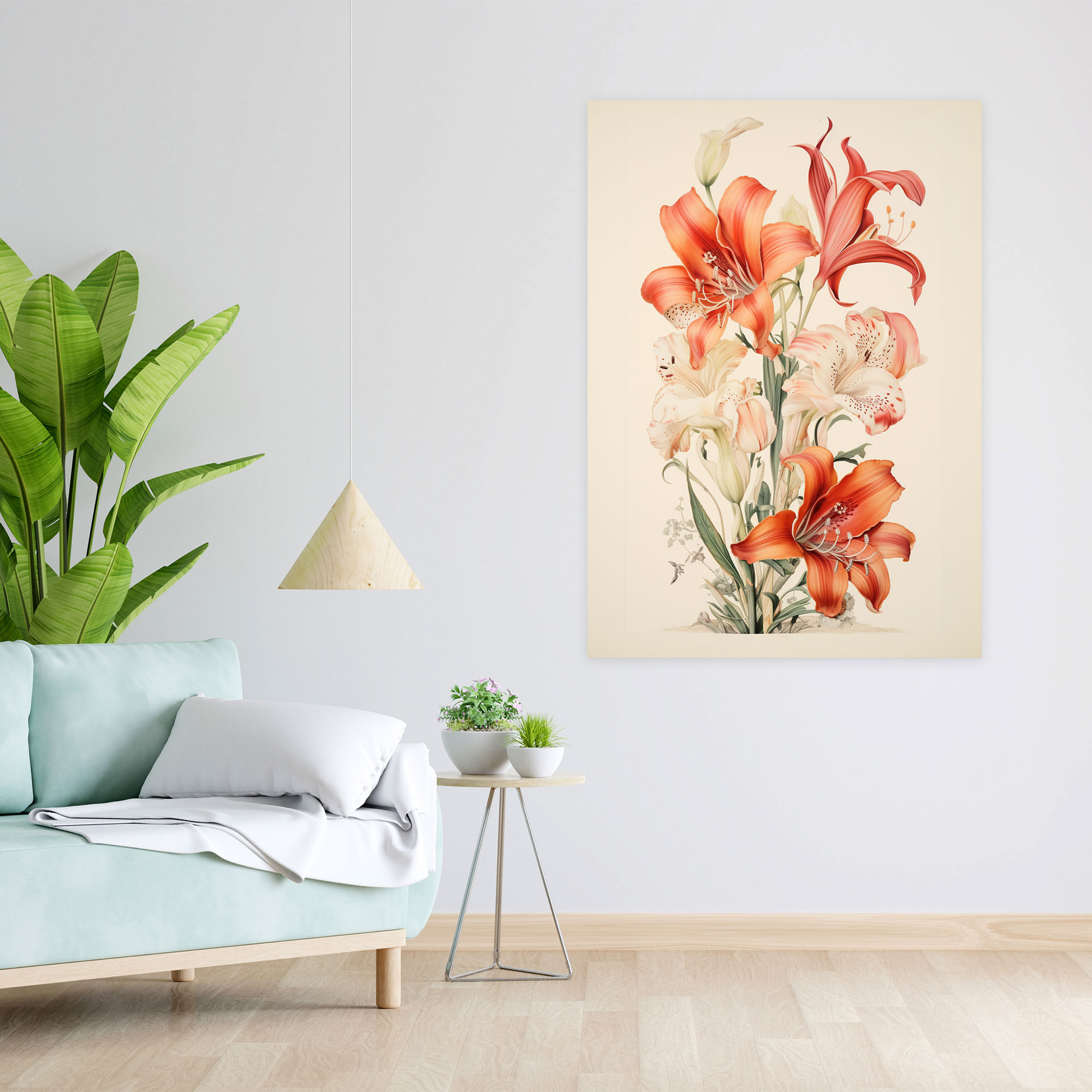 Vintage Bleeding Flowers Wall Art - Bleeding Flowers, Wall Art, Intricate Details, Canvas