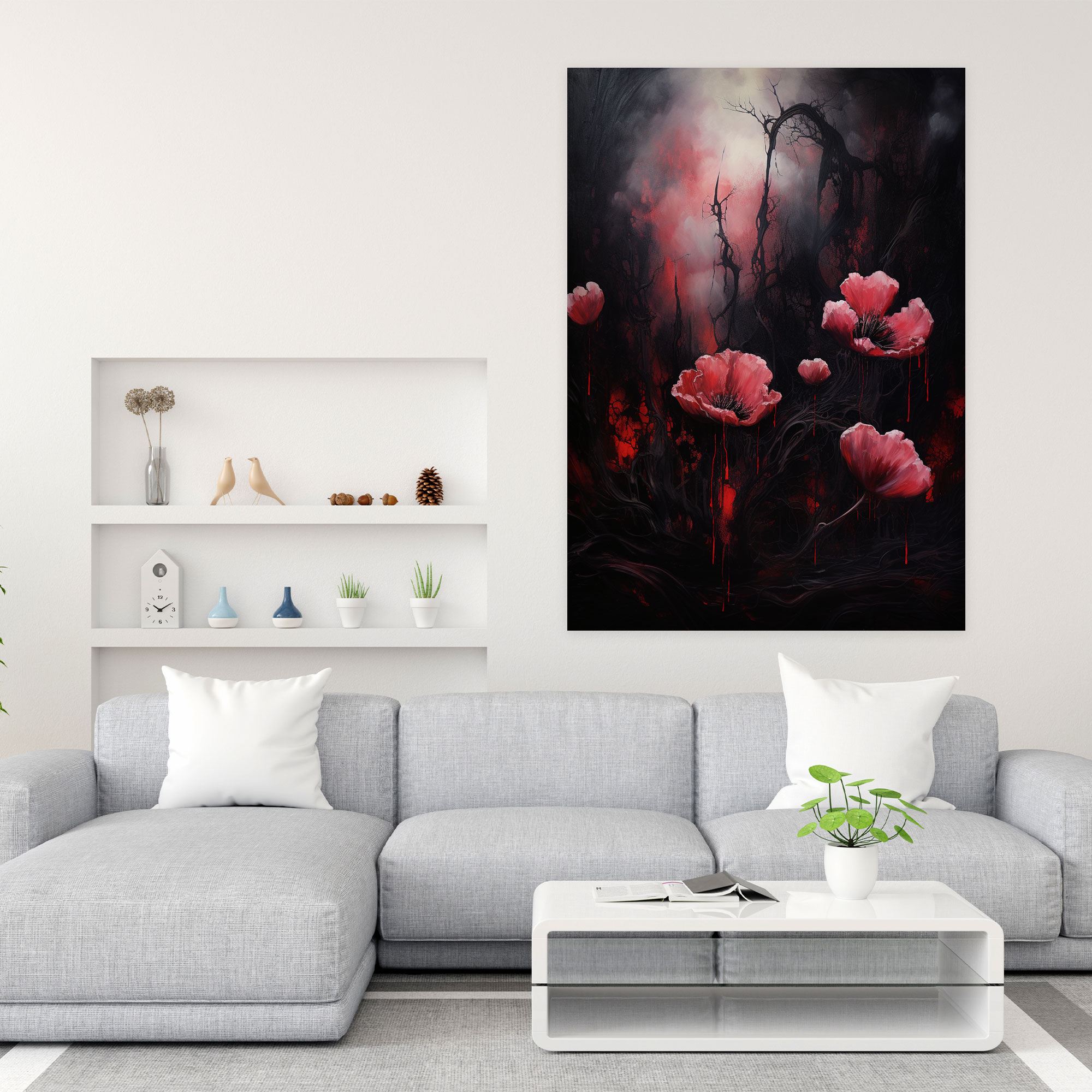 Bleeding Flowers Canvas Print - Bleeding Flowers, Home Decoration, Canvas Print, Wall Art