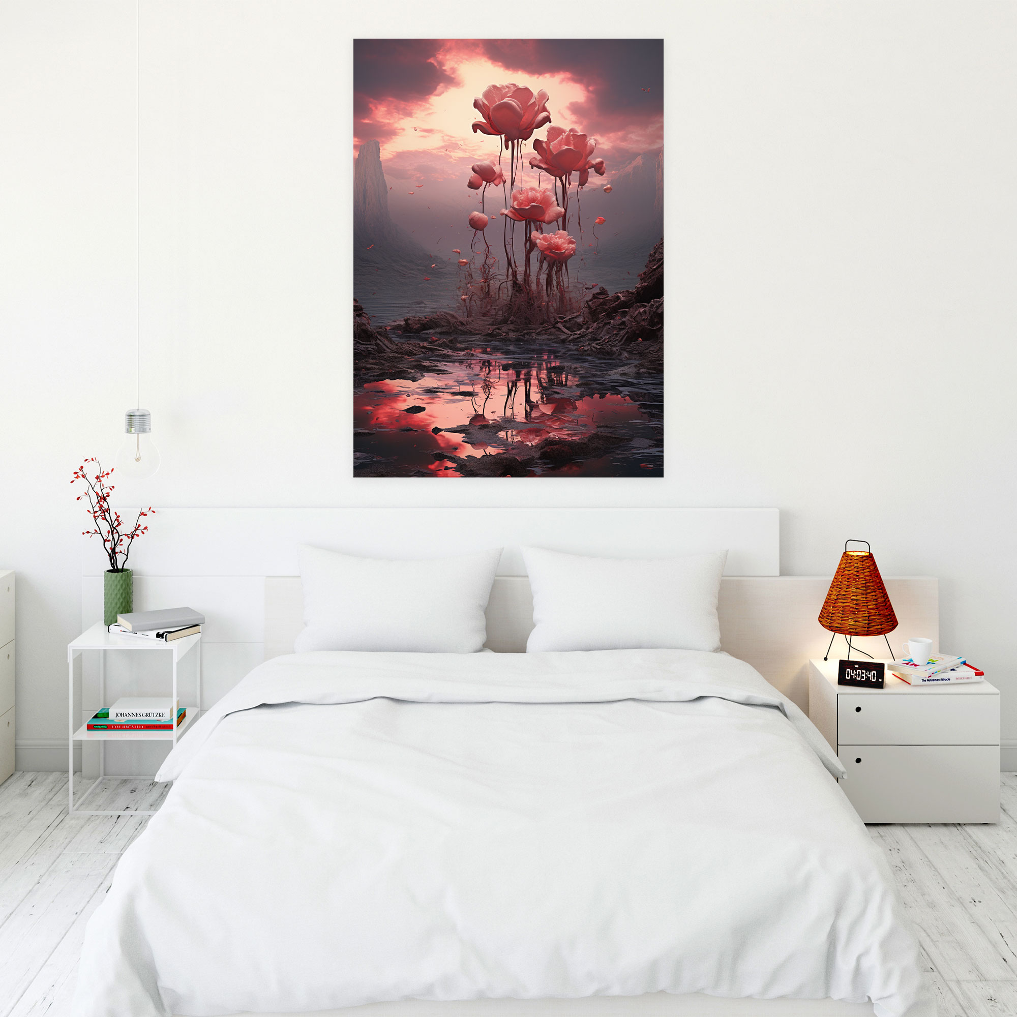 Bleeding Flowers Wall Decoration - Bleeding Flowers, Canvas, Canvas Wall Art, Wall Art