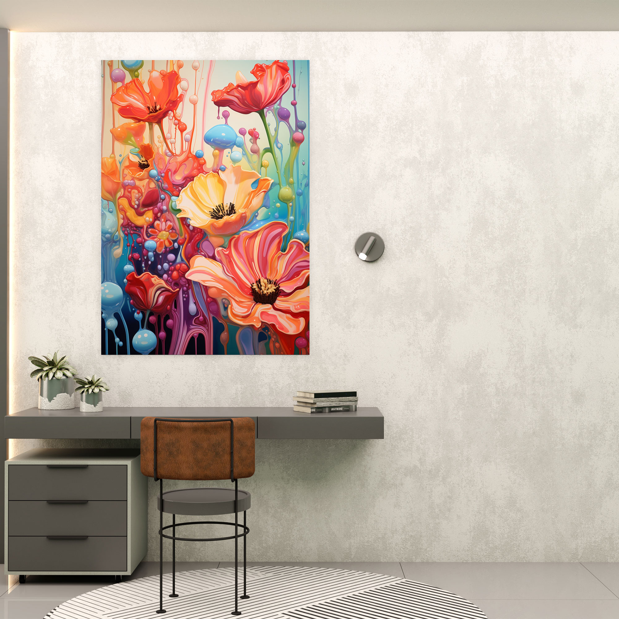 Bleeding Flowers Canvas Print - Bleeding Flowers, Canvas Print, Canvas Wall Art, Wall Art