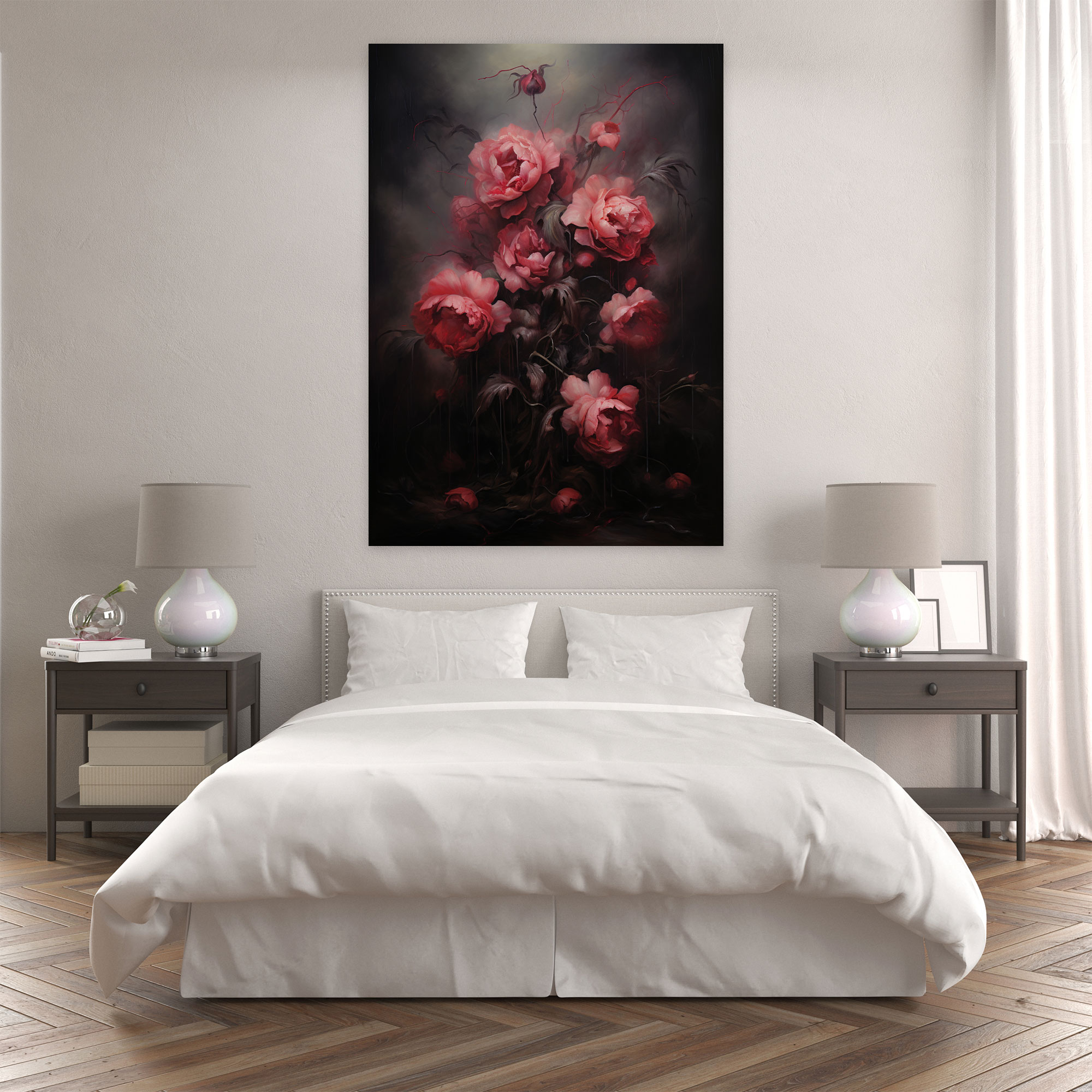 Bleeding Flowers Canvas Print - Bleeding Flowers, Canvas, Canvas Print, Home Decoration