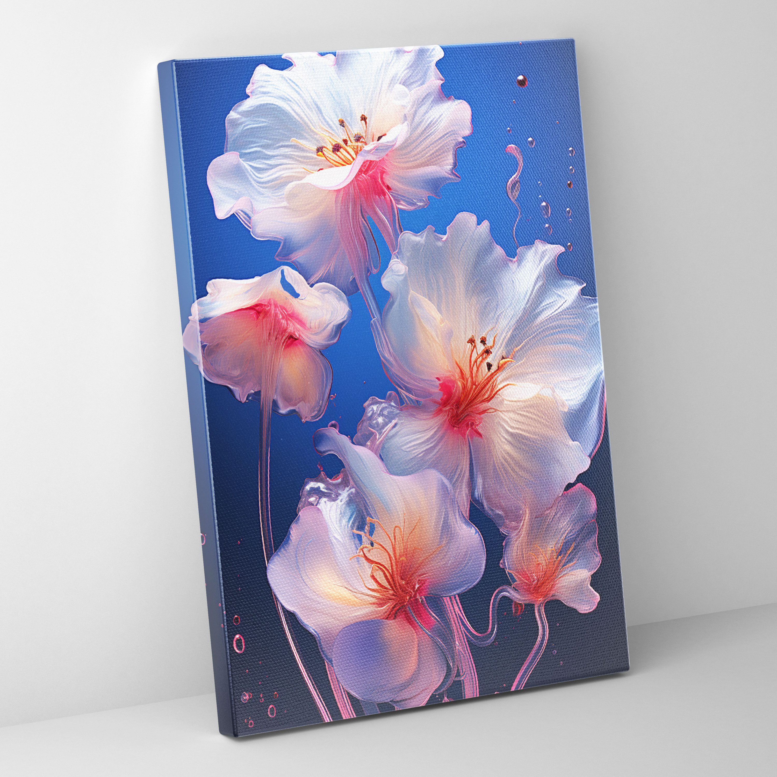 Bleeding Flowers Canvas Print - Bleeding Flowers, Delicate Wall Decoration, Otherworldly, Home Decoration