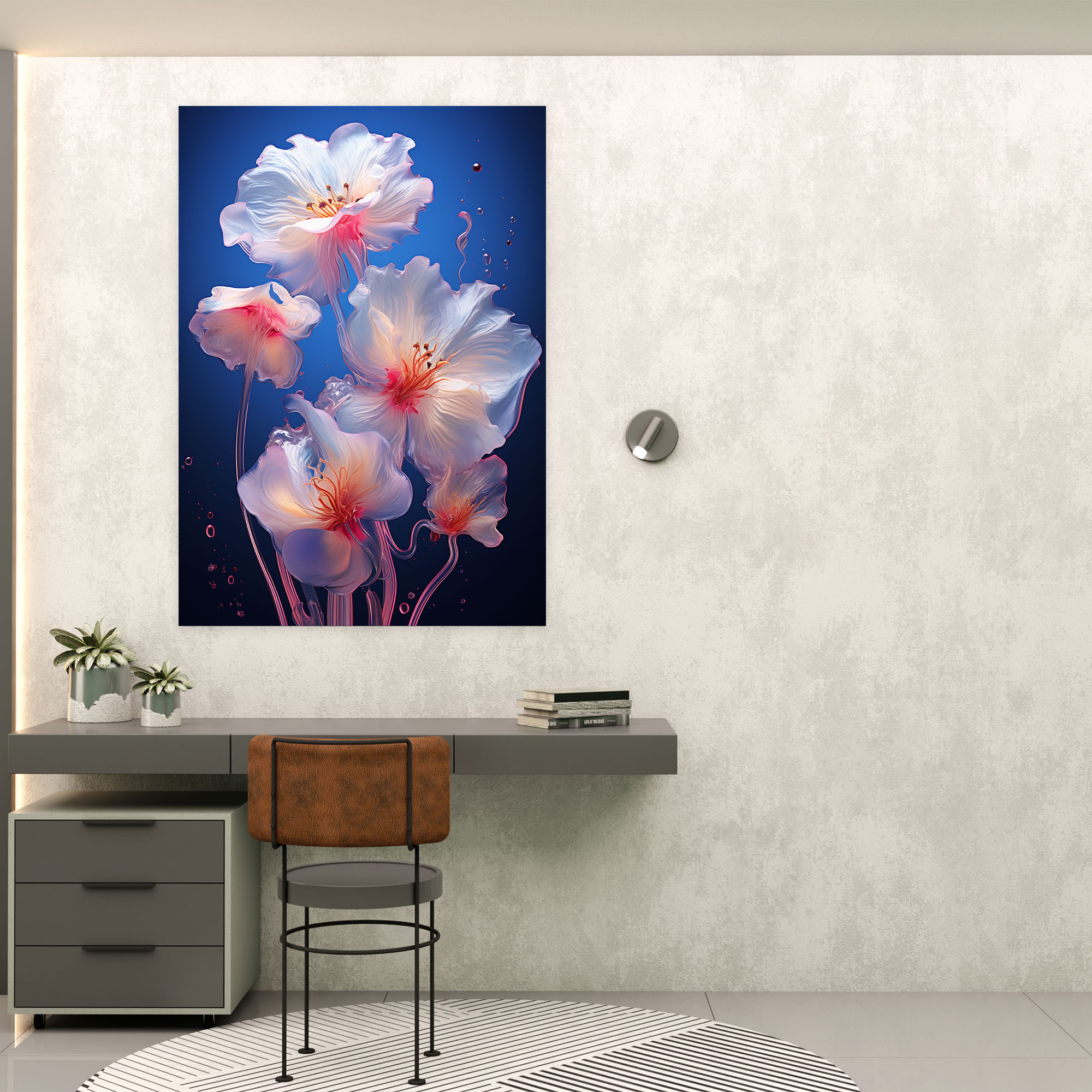 Bleeding Flowers Canvas Print - Bleeding Flowers, Delicate Wall Decoration, Otherworldly, Home Decoration
