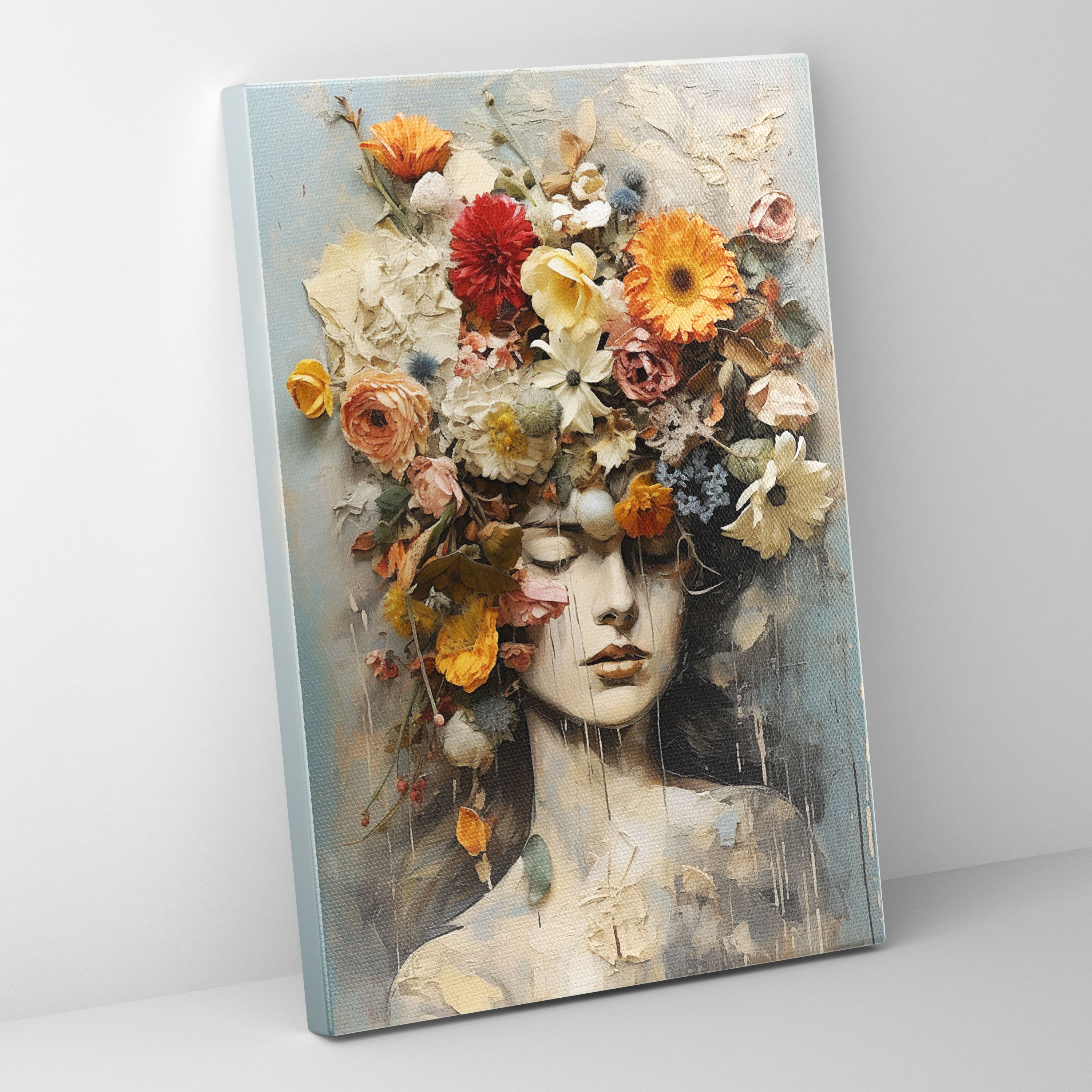 Bleeding Flowers Wall Art - Bleeding Flowers, Transient, Real Flowers Wall Decoration, Bleeding Flowers Wall Art