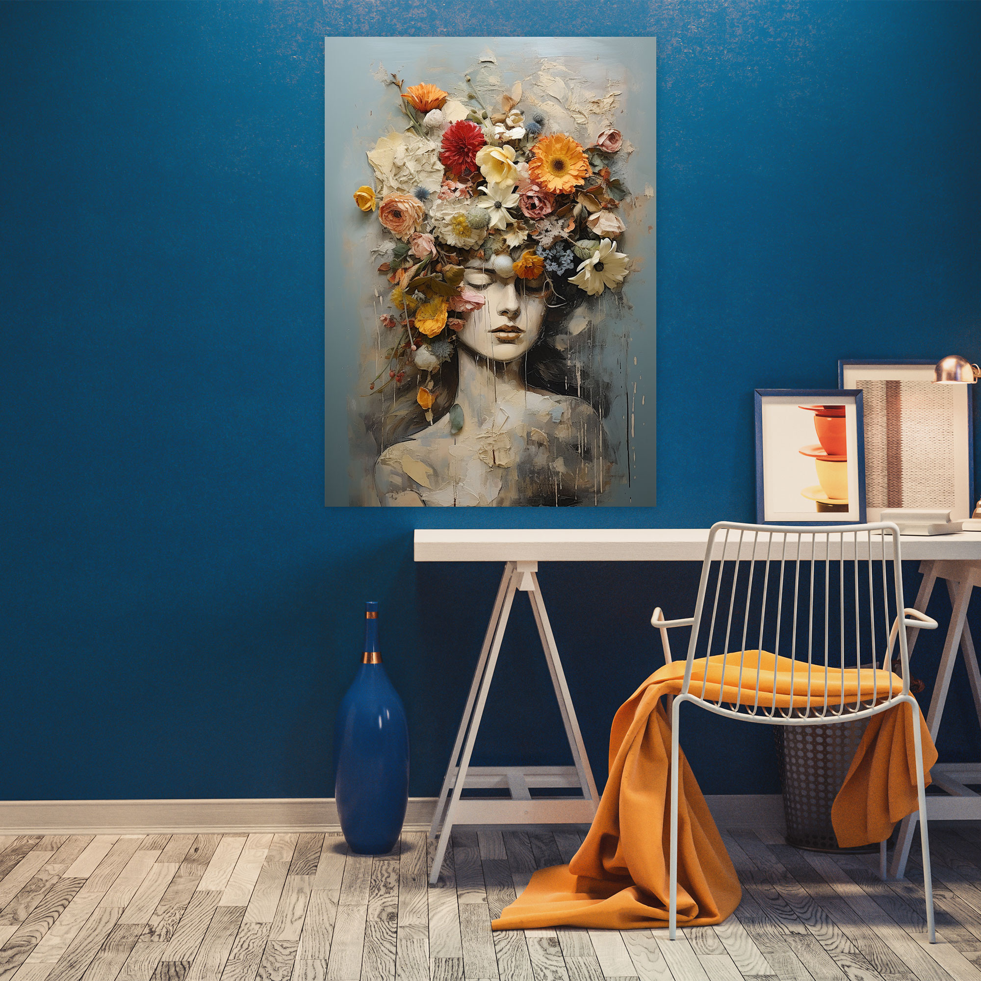 Bleeding Flowers Wall Art - Bleeding Flowers, Transient, Real Flowers Wall Decoration, Bleeding Flowers Wall Art