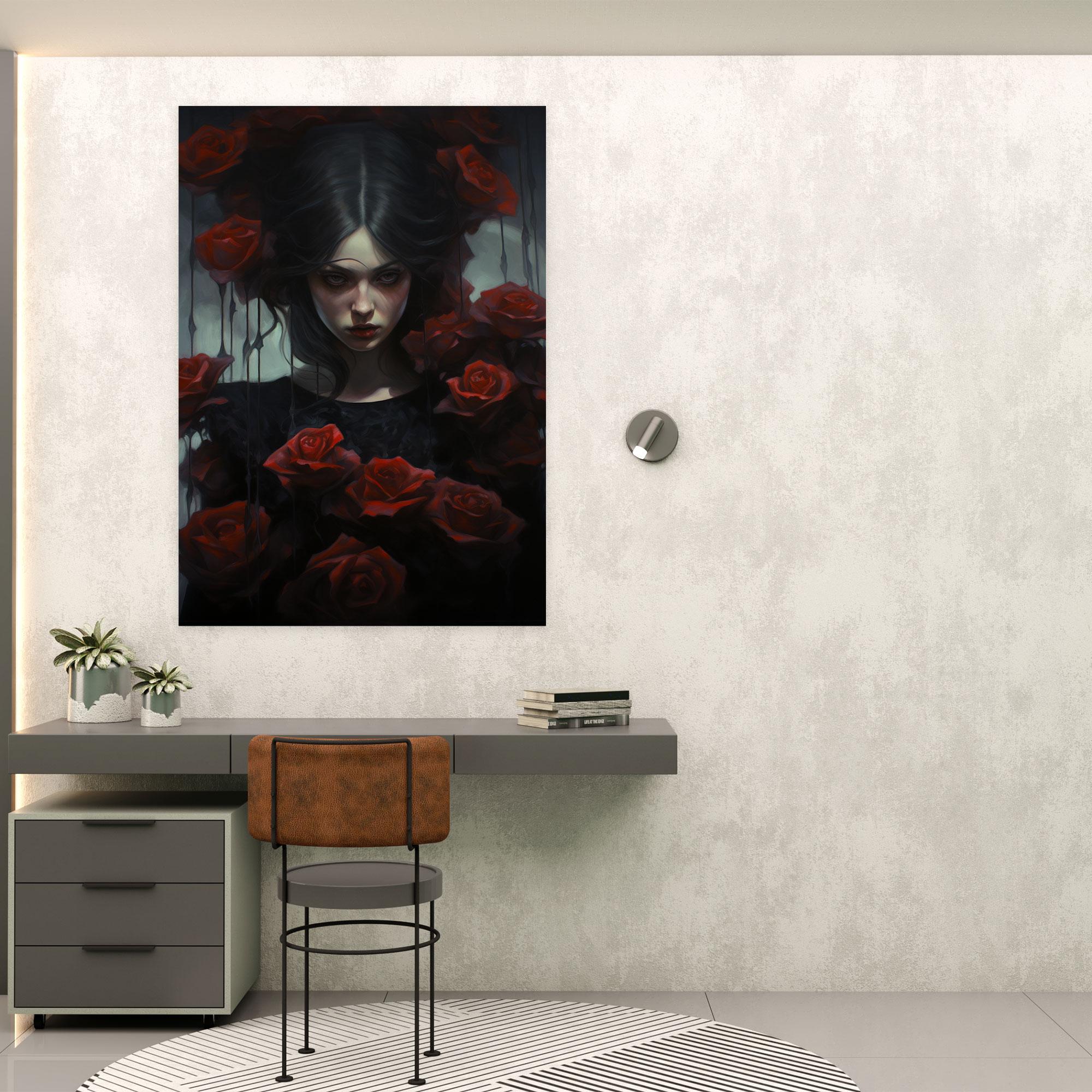 Bleeding Flowers Canvas Print - Bleeding Flowers, Eerie, Black Roses, Canvas