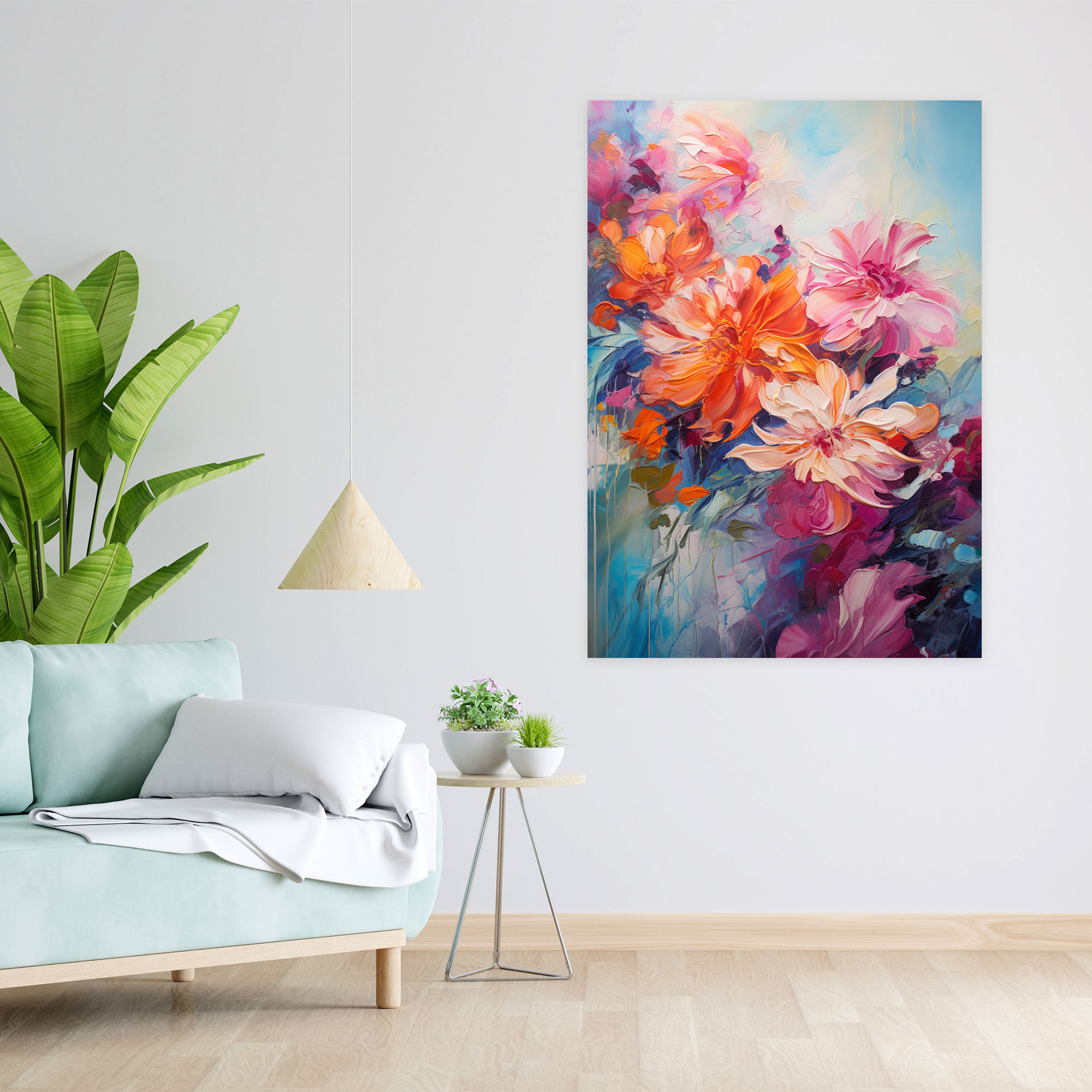 Bleeding Flowers Canvas Print - Bleeding Flowers, Impressionist Wall Art, Canvas Wall Art, Vibrant Wall Decoration