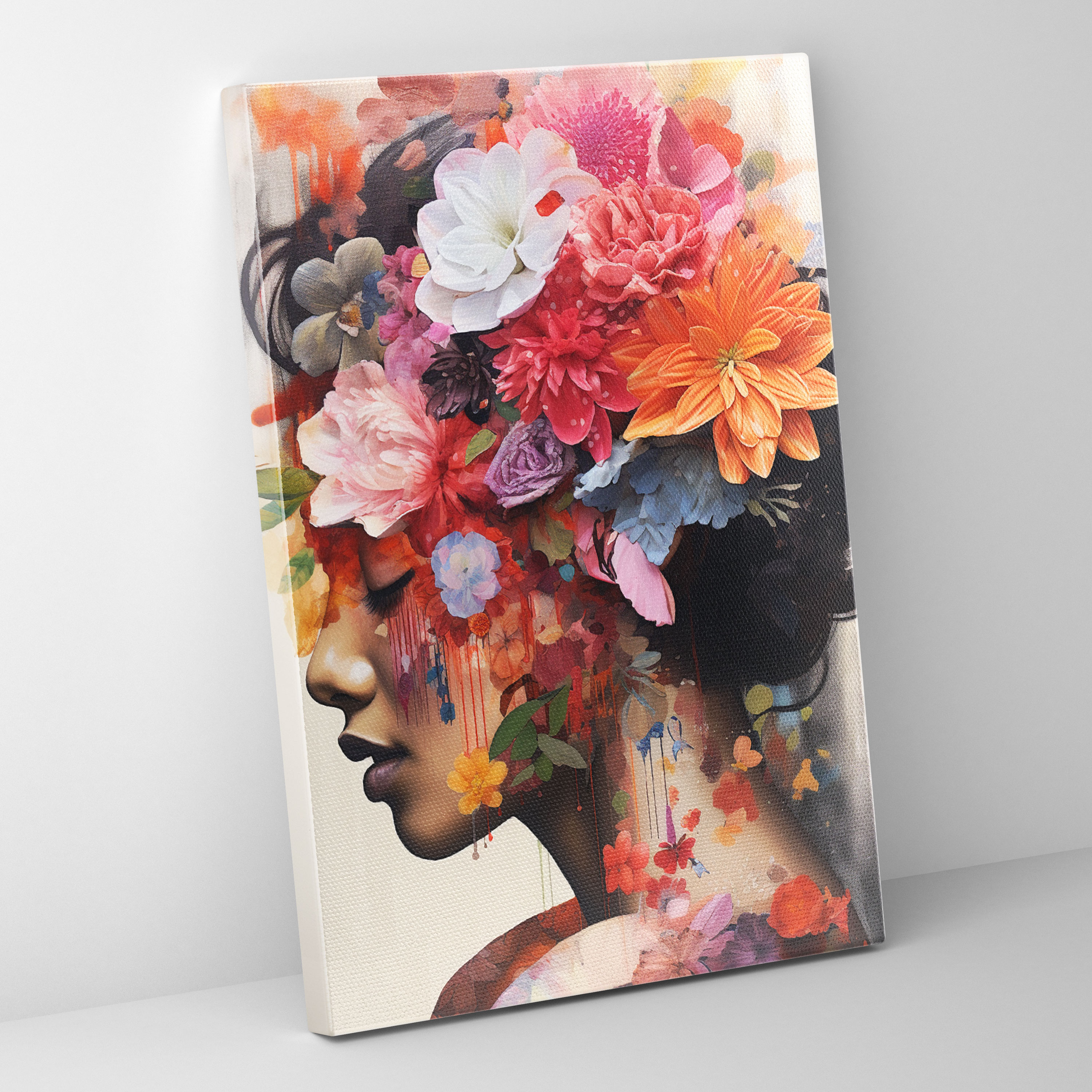 Bleeding Flowers Wall Art - Bleeding Flowers, Inclusivity, Bleeding Flowers Wall Art, Collage Canvas Print