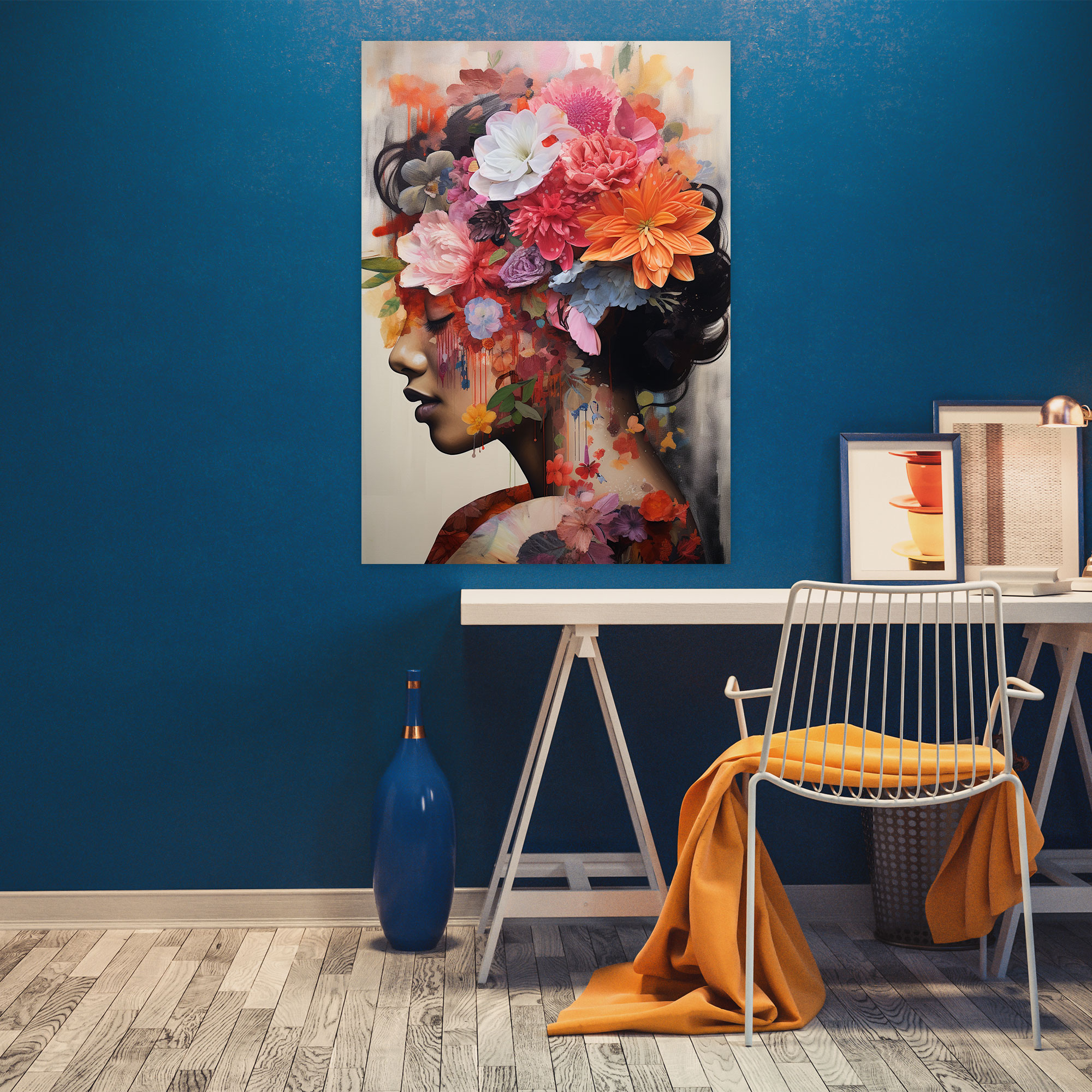 Bleeding Flowers Wall Art - Bleeding Flowers, Inclusivity, Bleeding Flowers Wall Art, Collage Canvas Print