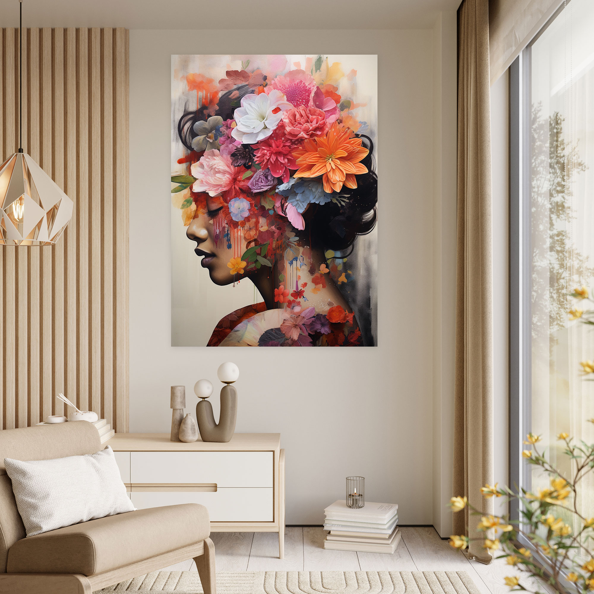 Bleeding Flowers Wall Art - Bleeding Flowers, Inclusivity, Bleeding Flowers Wall Art, Collage Canvas Print